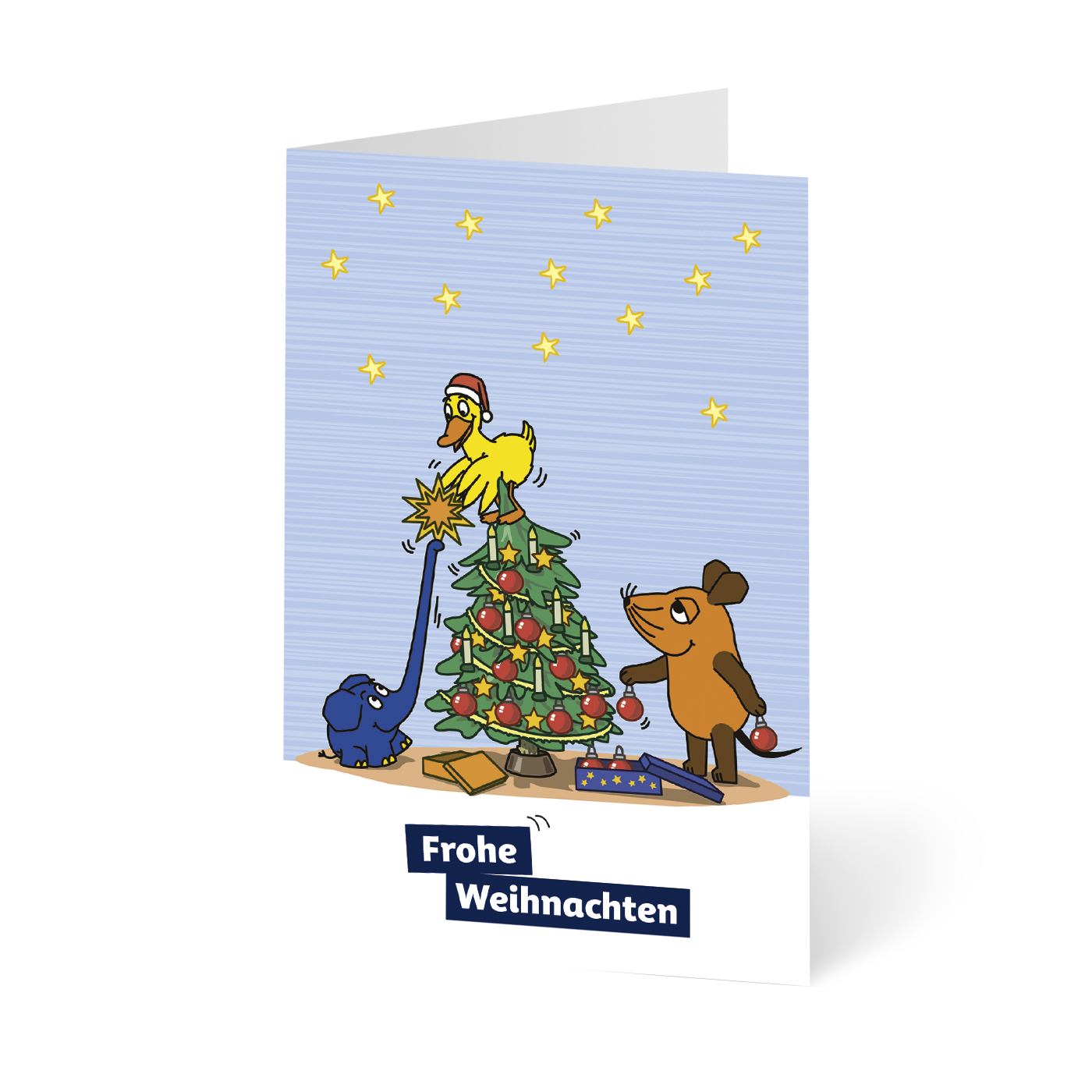 Weihnachtskarte „Weihnachten mit der Maus“ kaufen im UNICEF Grußkartenshop. Bild 1