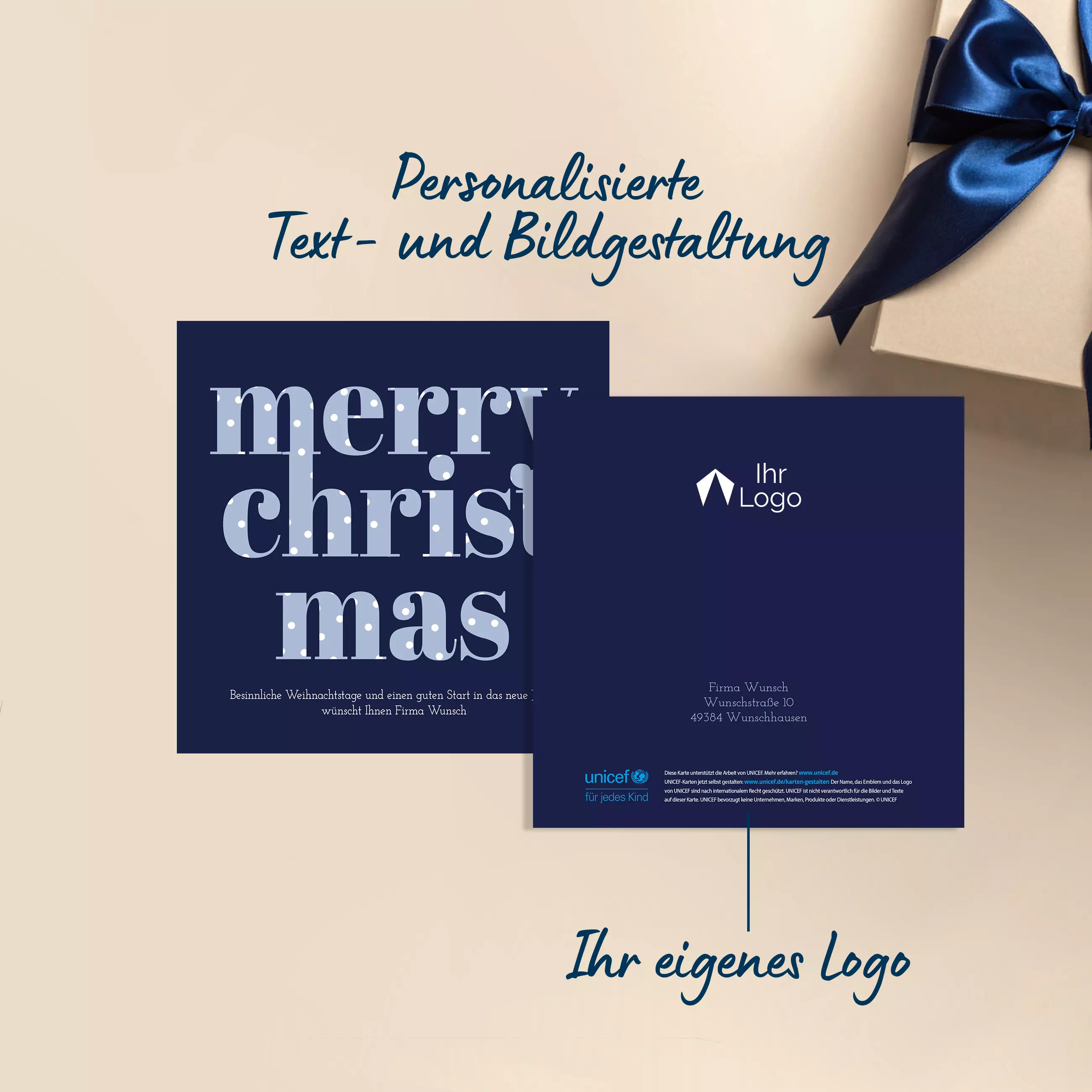 Geschäftliche Weihnachtskarten gestalten