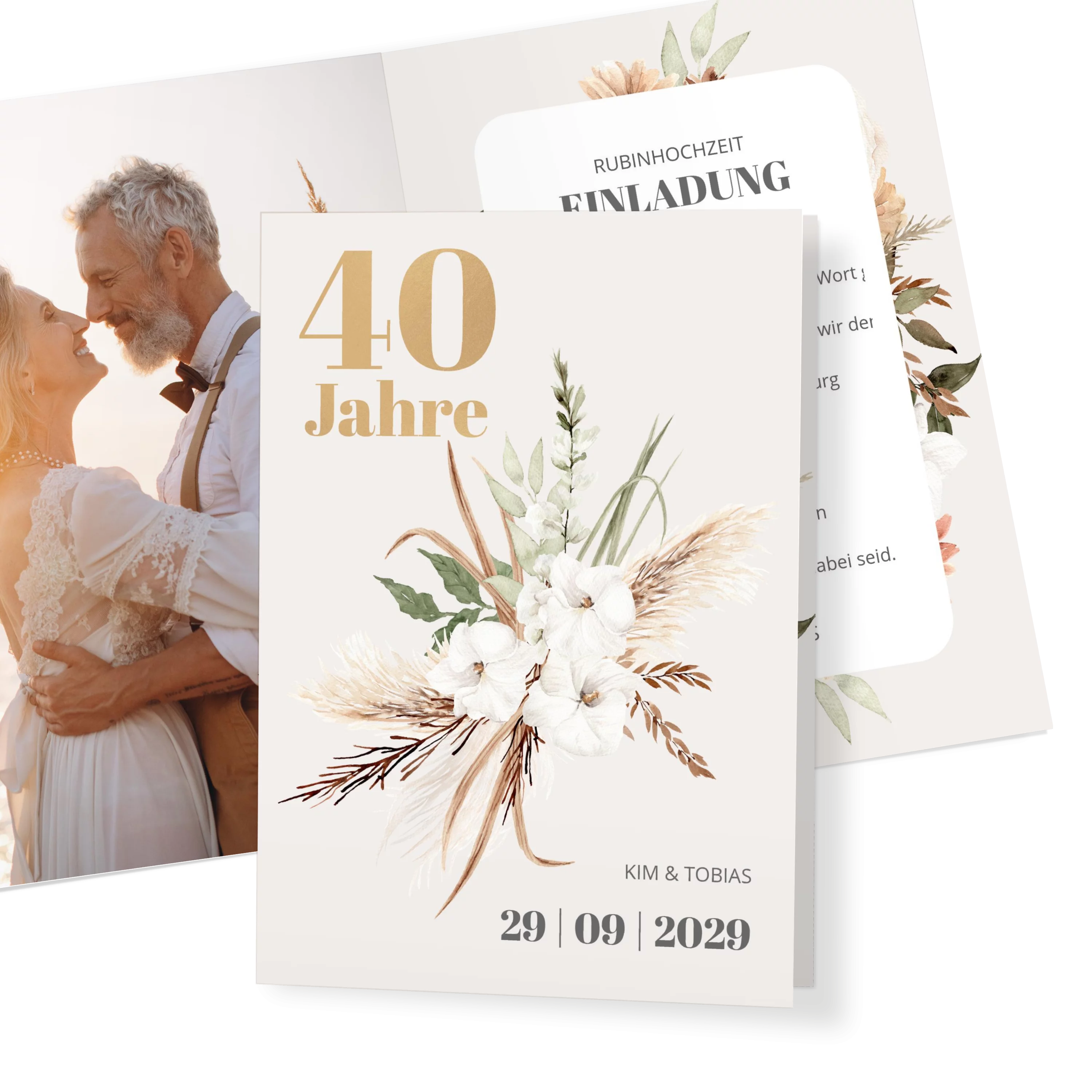 Modern Boho Rubinhochzeit