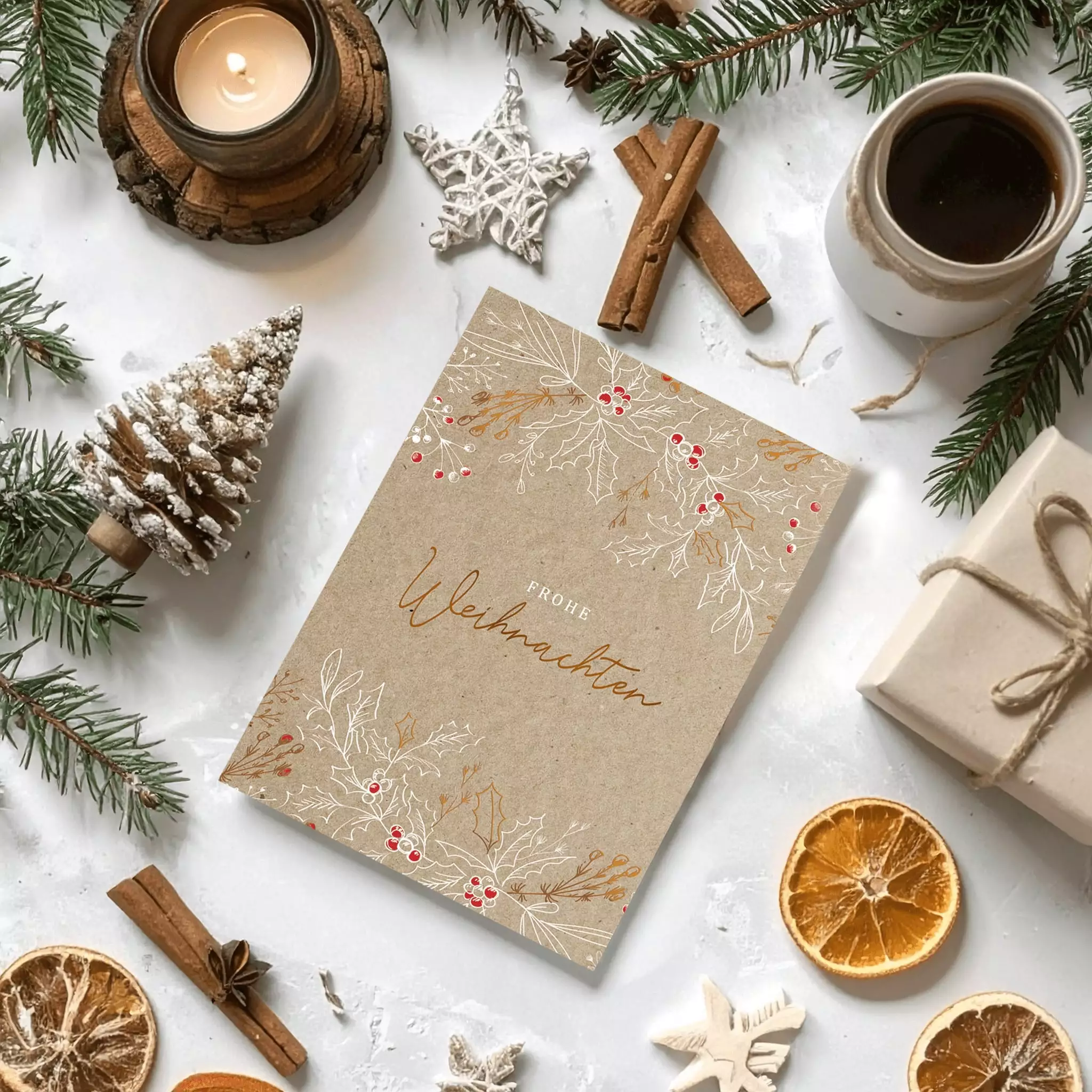 Elegante Weihnachtszweige