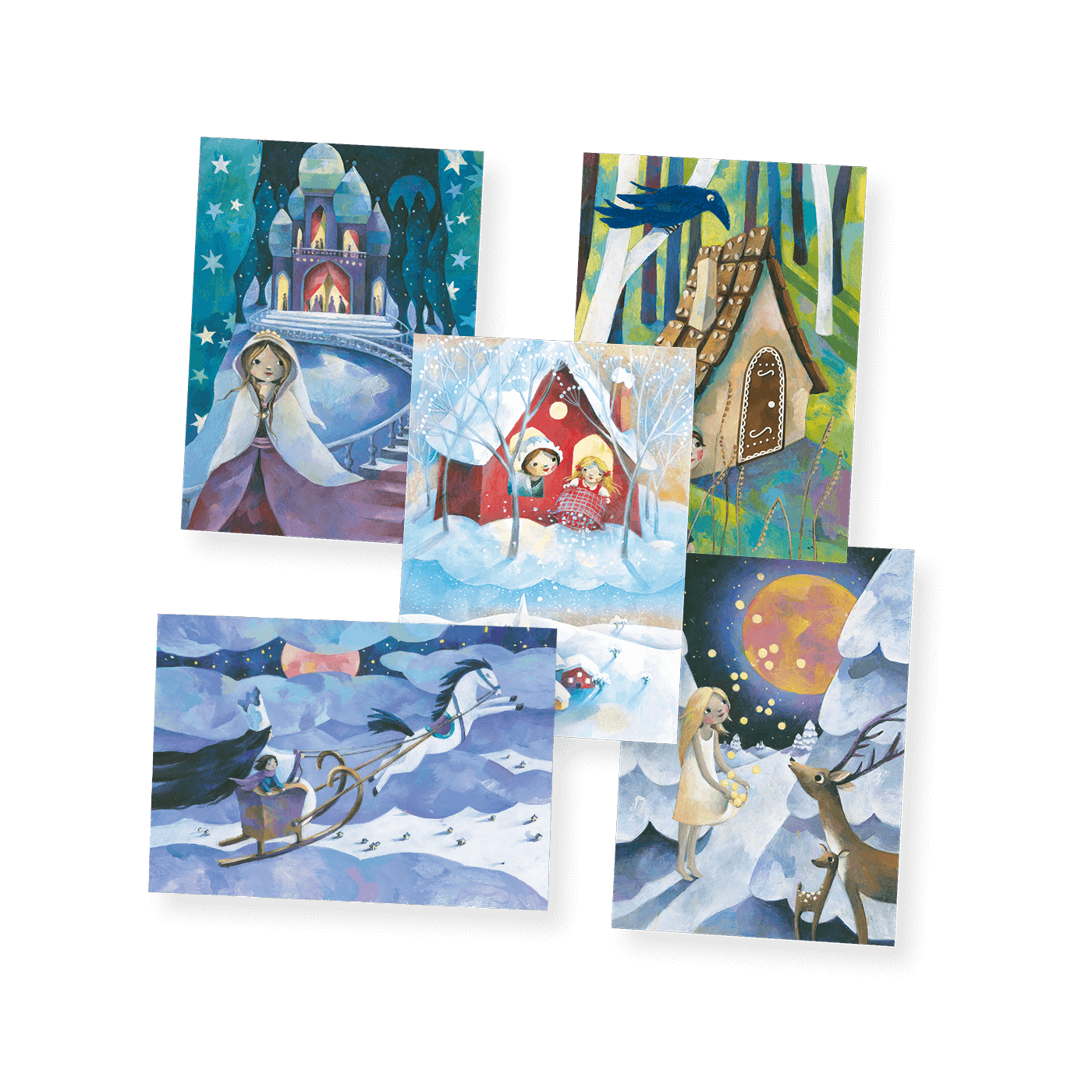 Weihnachtskarte „Postkarten Märchenhafte“ kaufen im UNICEF Grußkartenshop. Bild 7