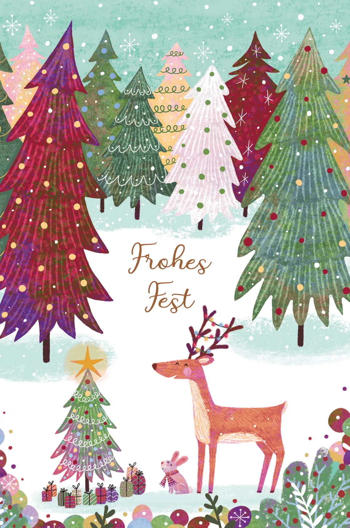Lustige Weihnachtspostkarten