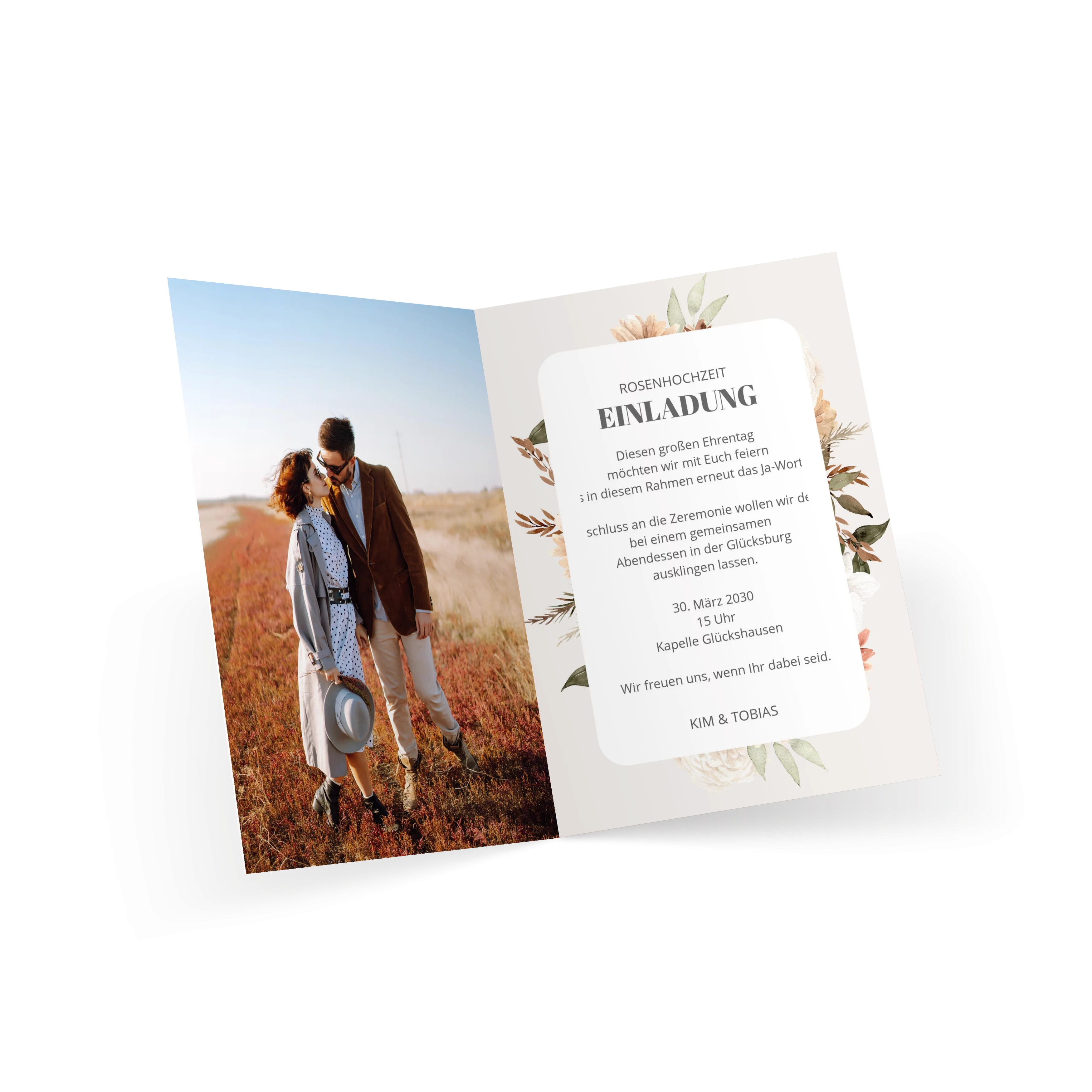 Modern Boho Rosenhochzeit