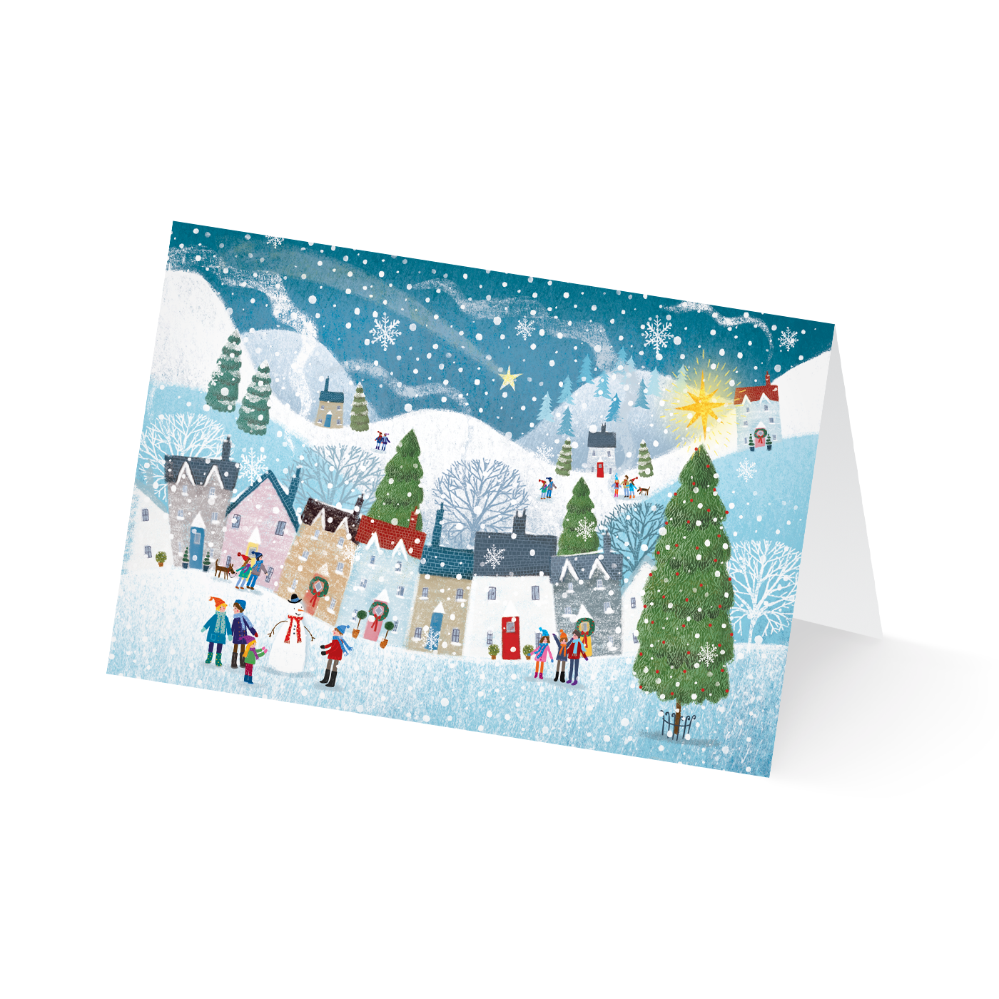 Weihnachtskarte „Verschneite Weihnachtszeit“ kaufen im UNICEF Grußkartenshop. Bild 5