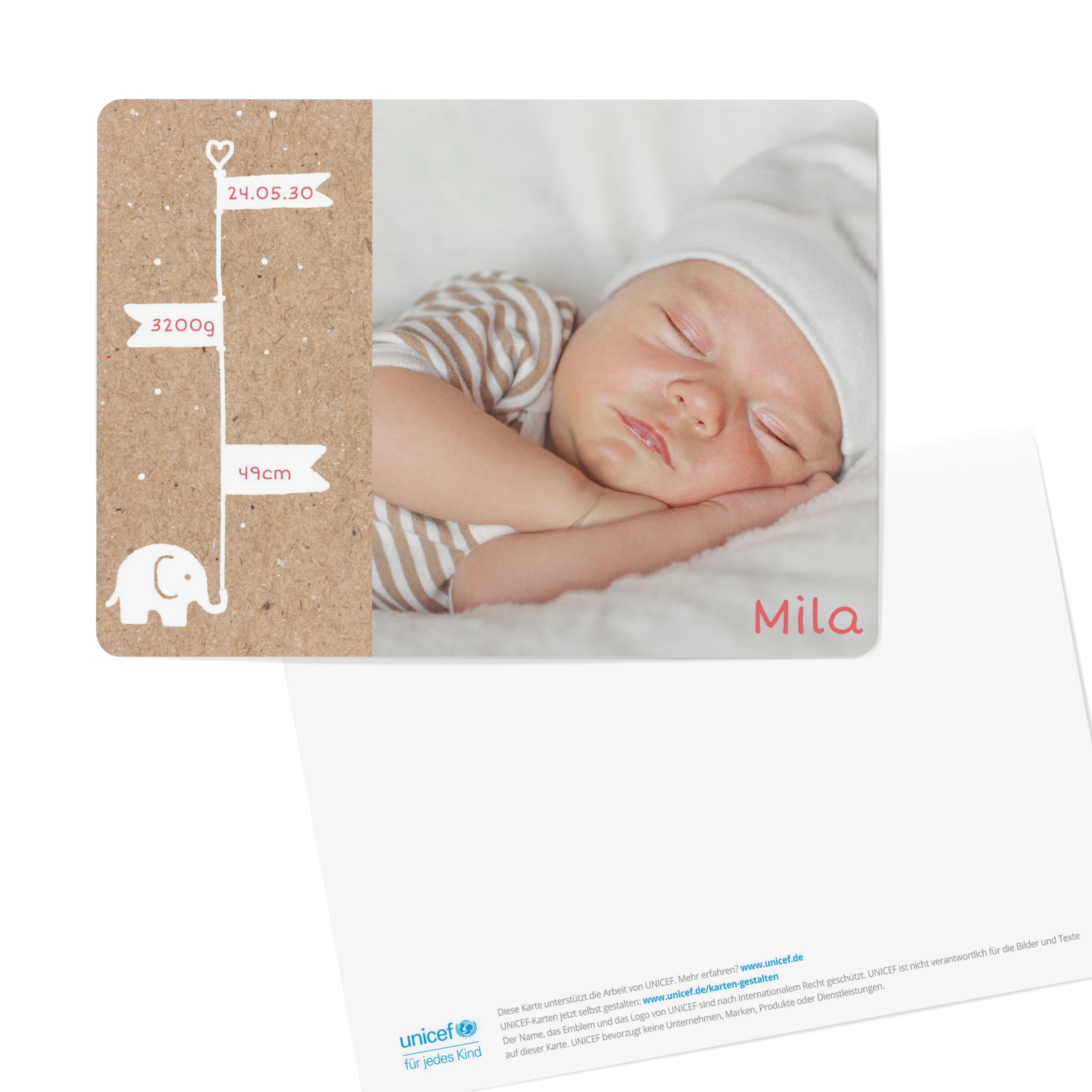 Baby Elefant Fahne Kraft