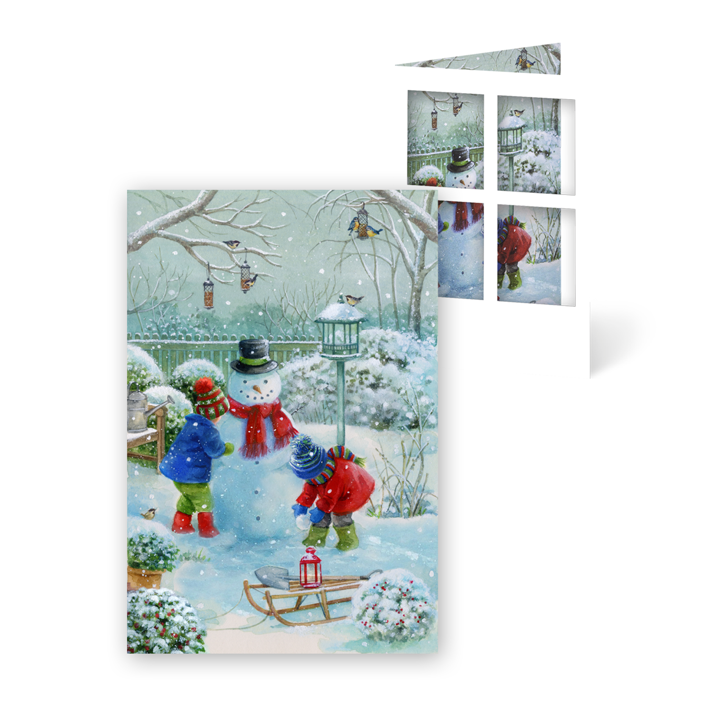 Weihnachtskarte „Fensterkarte“ kaufen im UNICEF Grußkartenshop. Bild 1