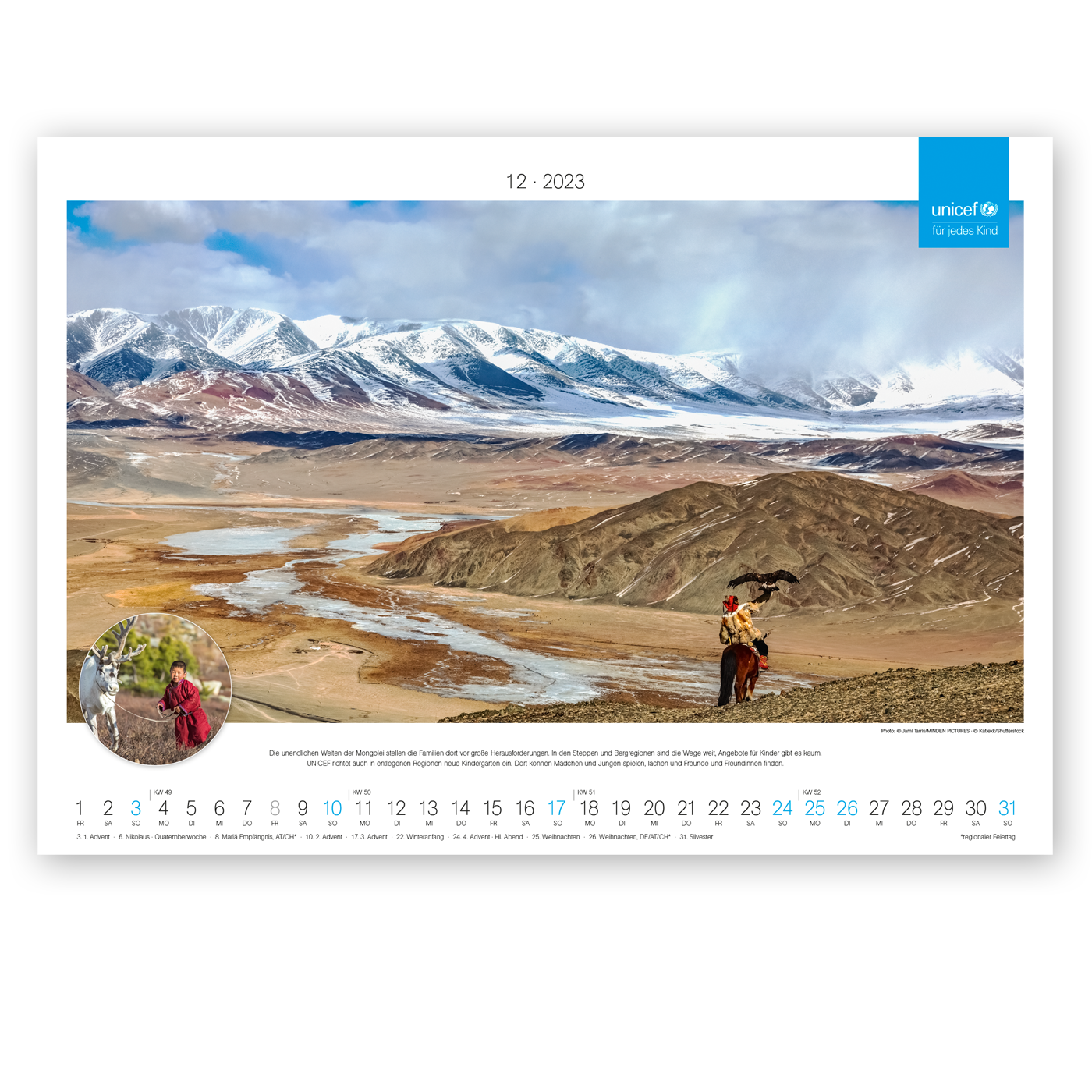Grußkarte „UNICEF-Kalender 2023“ kaufen im UNICEF Grußkartenshop. Bild 5