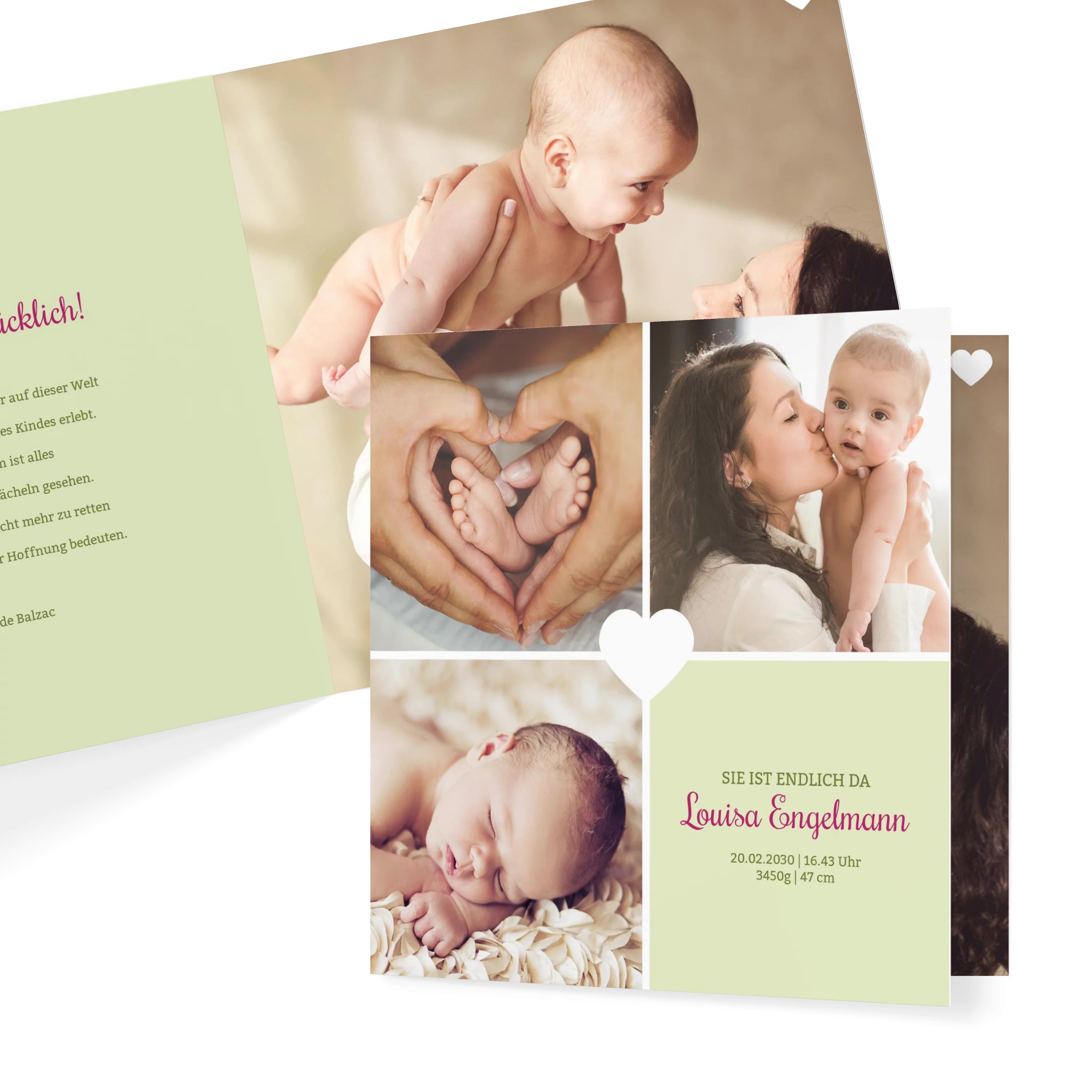 Baby Herzchen - Grün