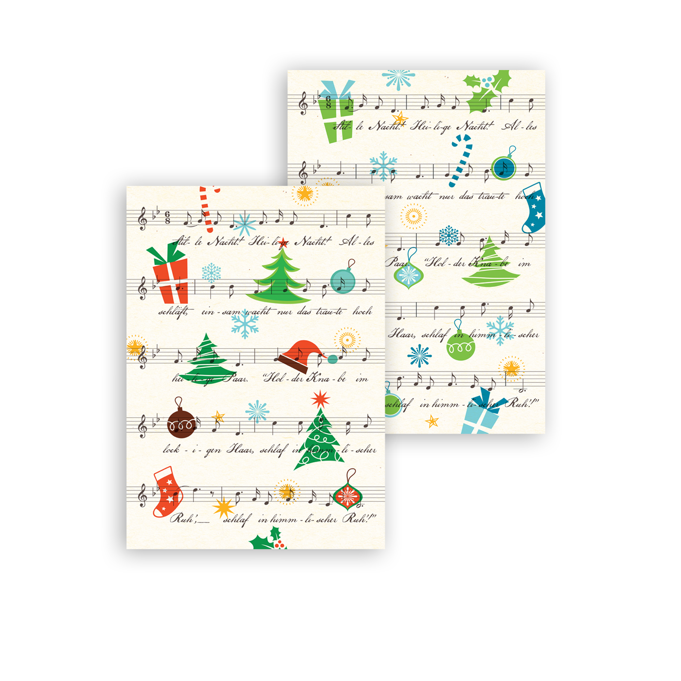 Weihnachtskarte „Postkarten Weihnachtsmusik“ kaufen im UNICEF Grußkartenshop. Bild 3
