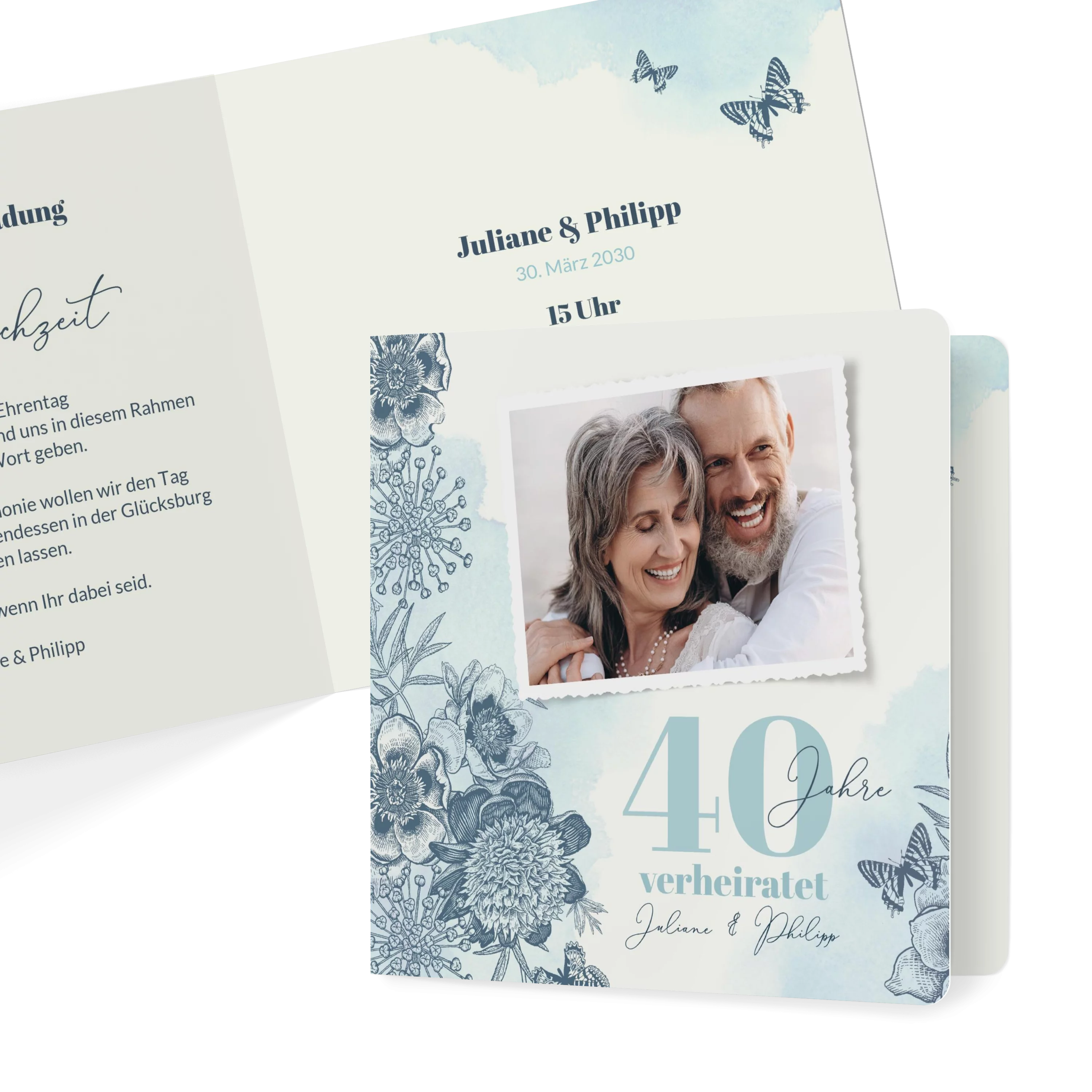 Florale Liebe Rubinhochzeit