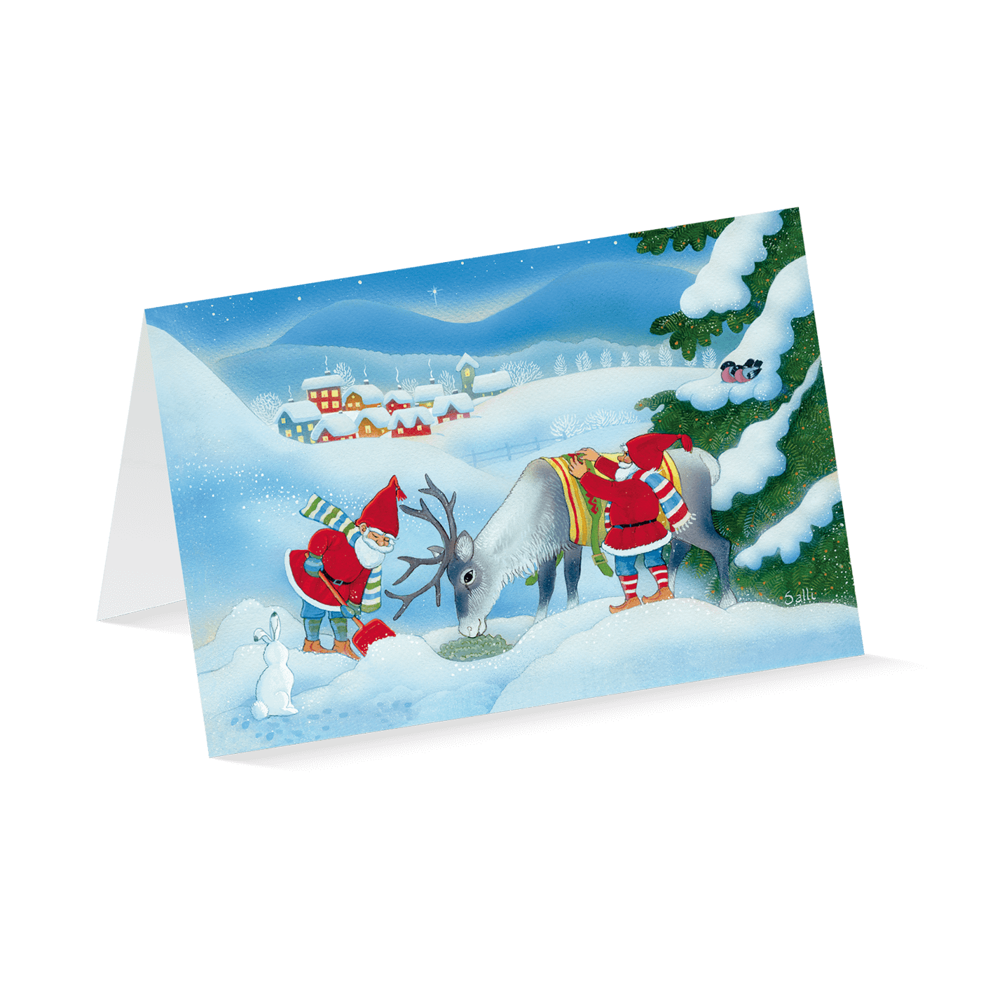 Weihnachtskarte „Verzauberter Winterwald“ kaufen im UNICEF Grußkartenshop. Bild 2