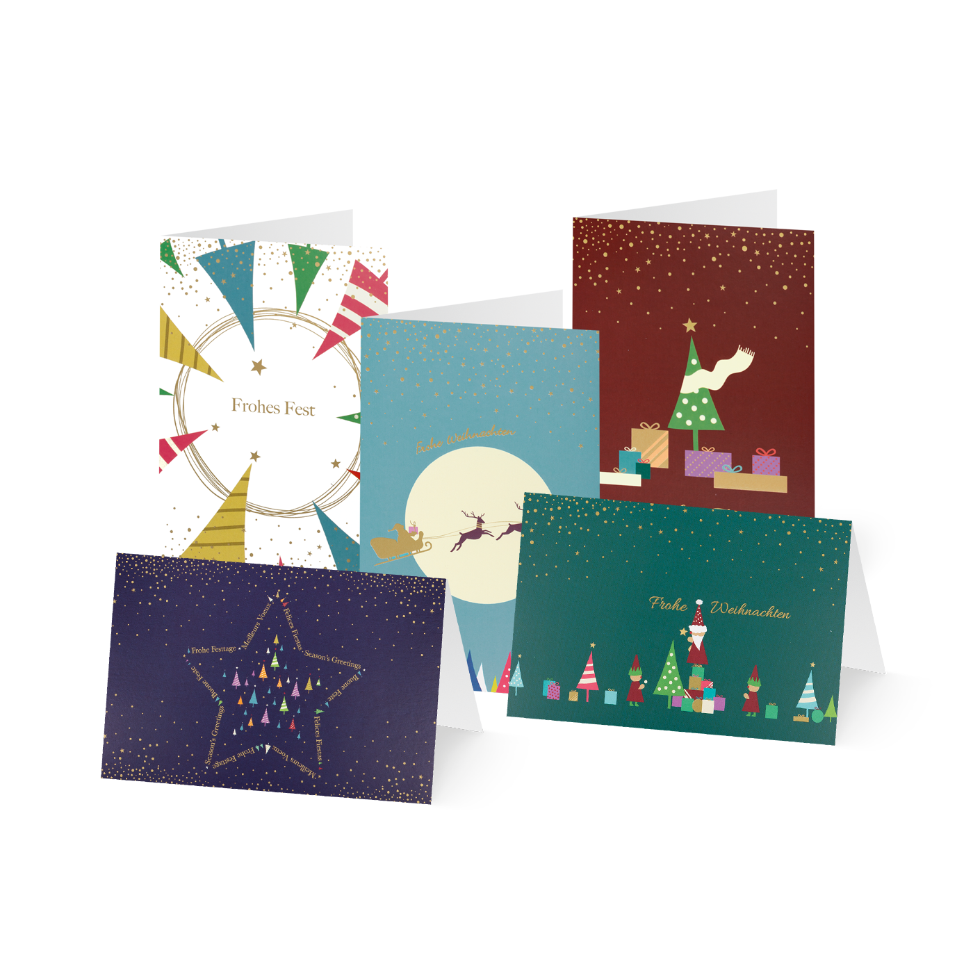 Weihnachtskarte „Minikarten Weihnachten in Pastell“ kaufen im UNICEF Grußkartenshop. Bild 6