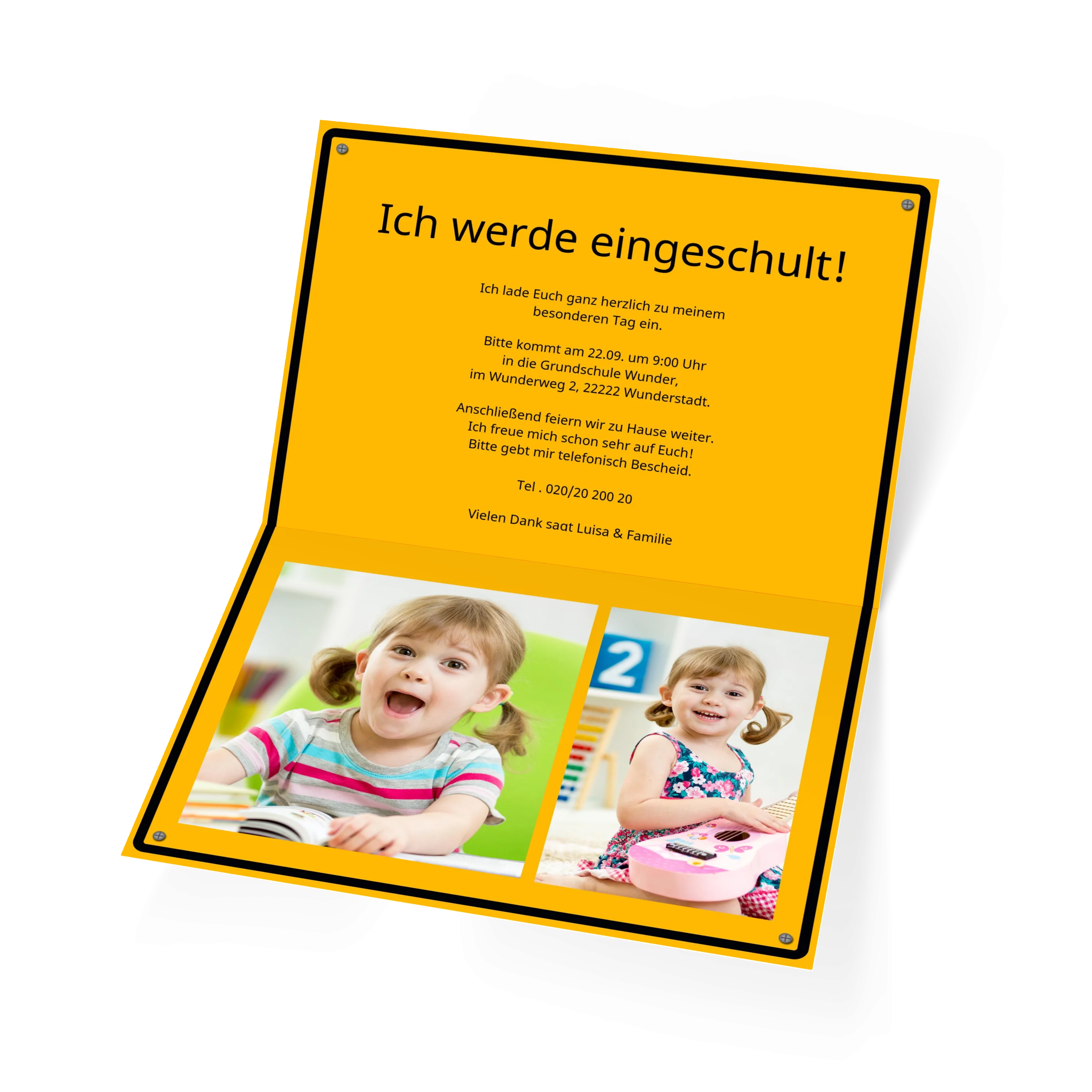 Einschulung Ortsschild