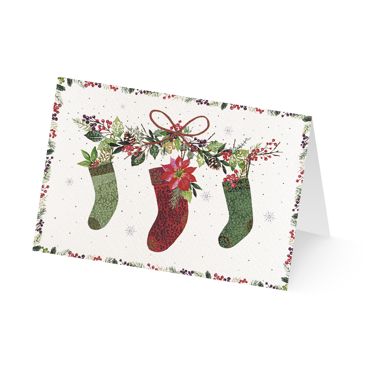 Weihnachtskarte „Blumiges Weihnachtsgrün“ kaufen im UNICEF Grußkartenshop. Bild 2