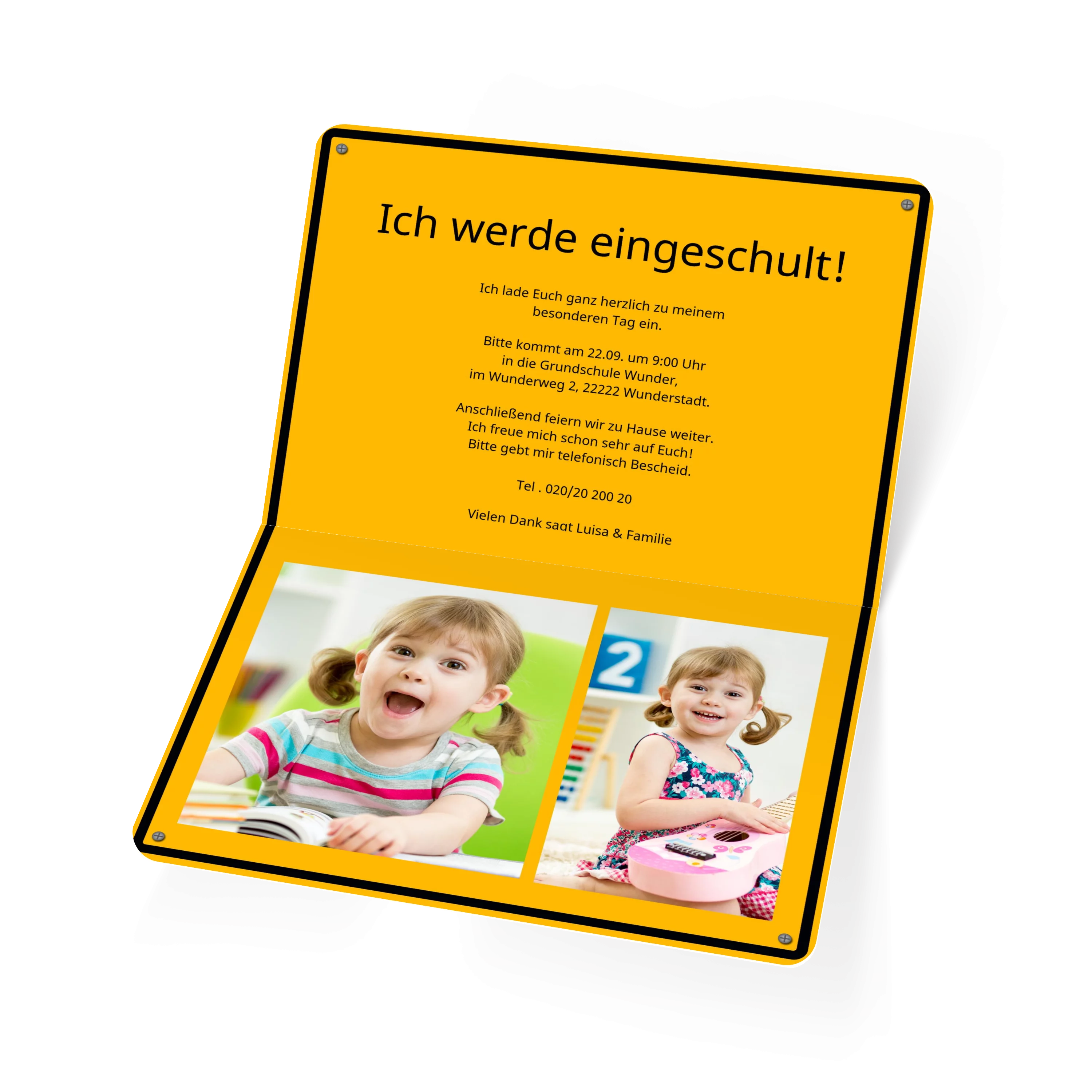 Einschulung Ortsschild