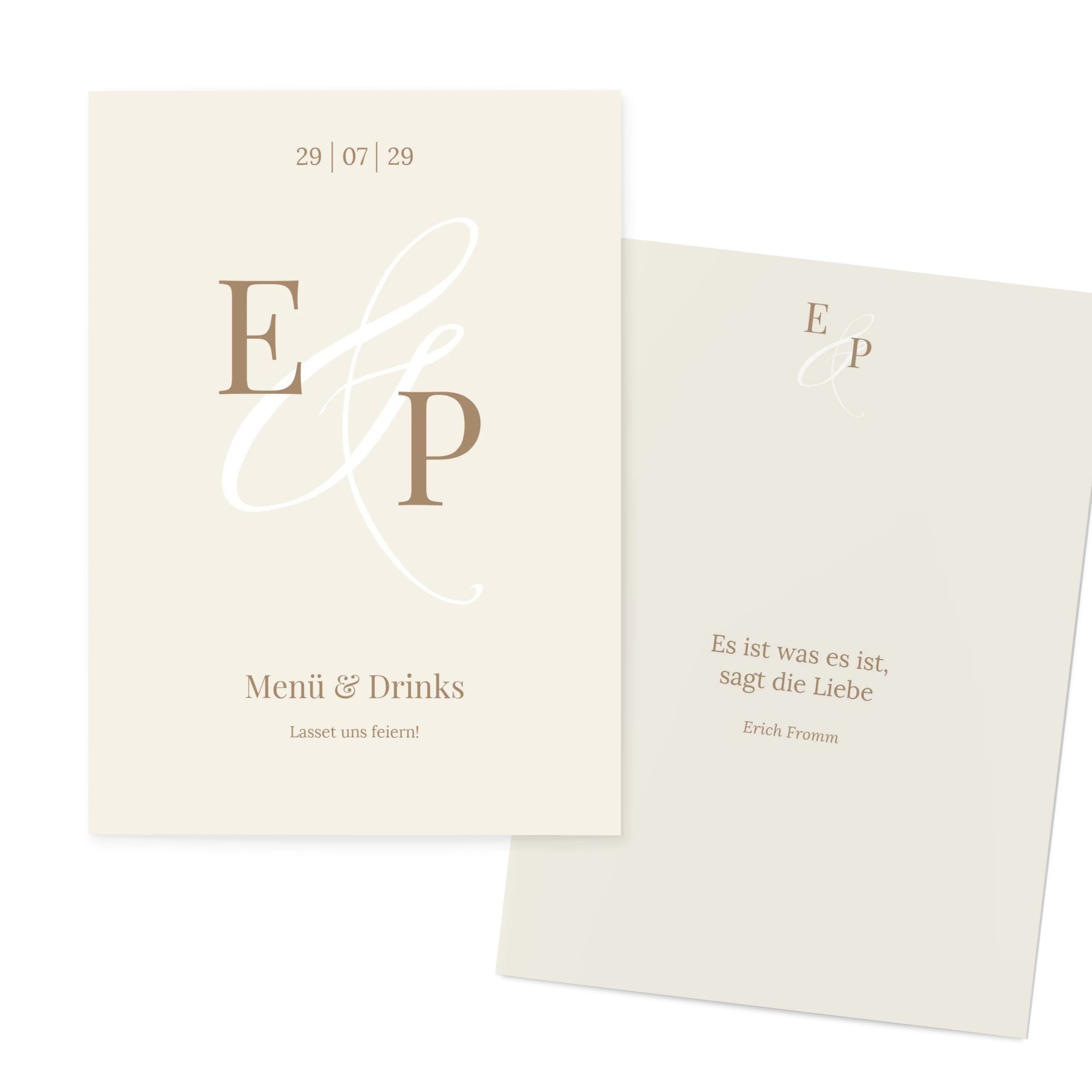 Elegant Letters Menükarte