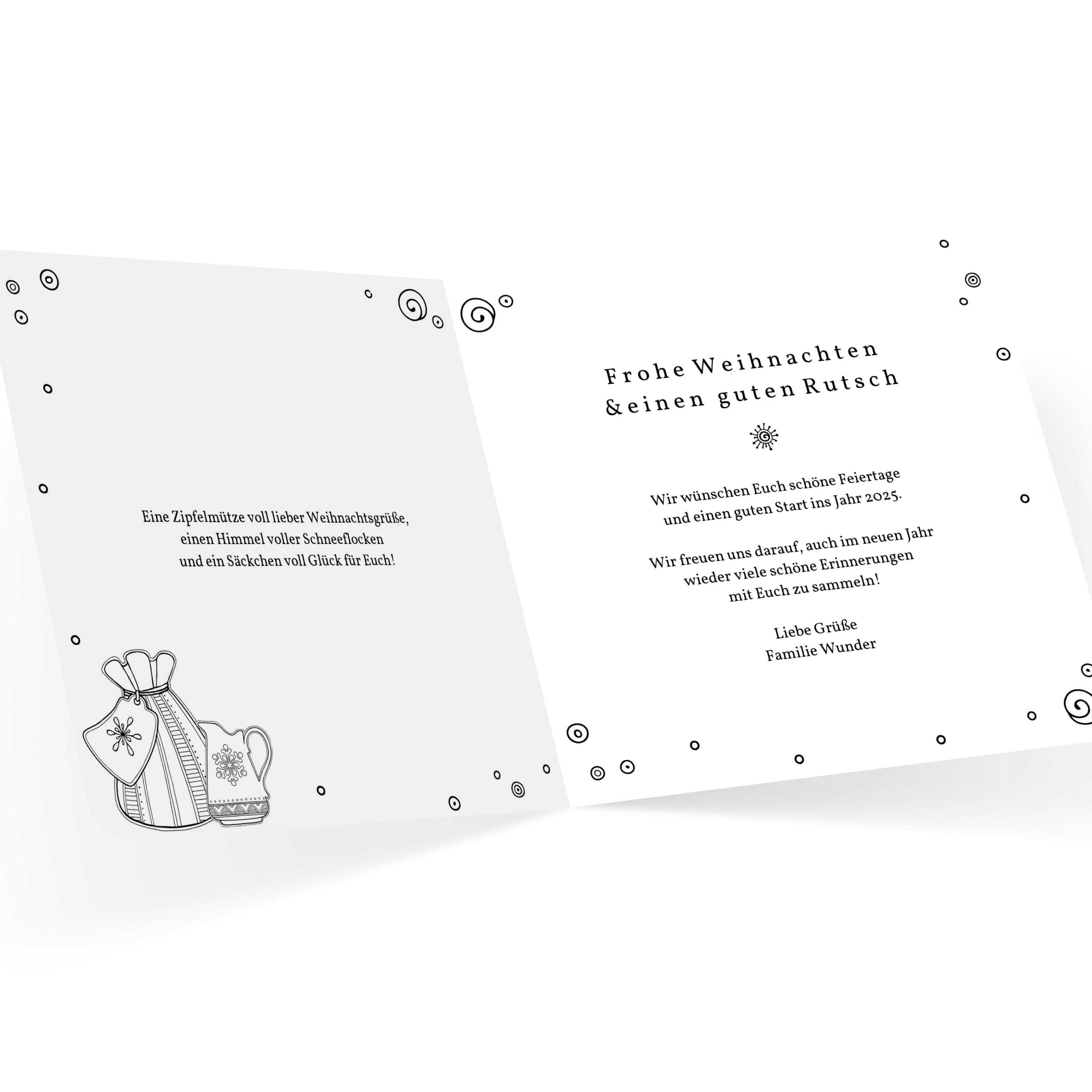 Weihnachten Malkarte