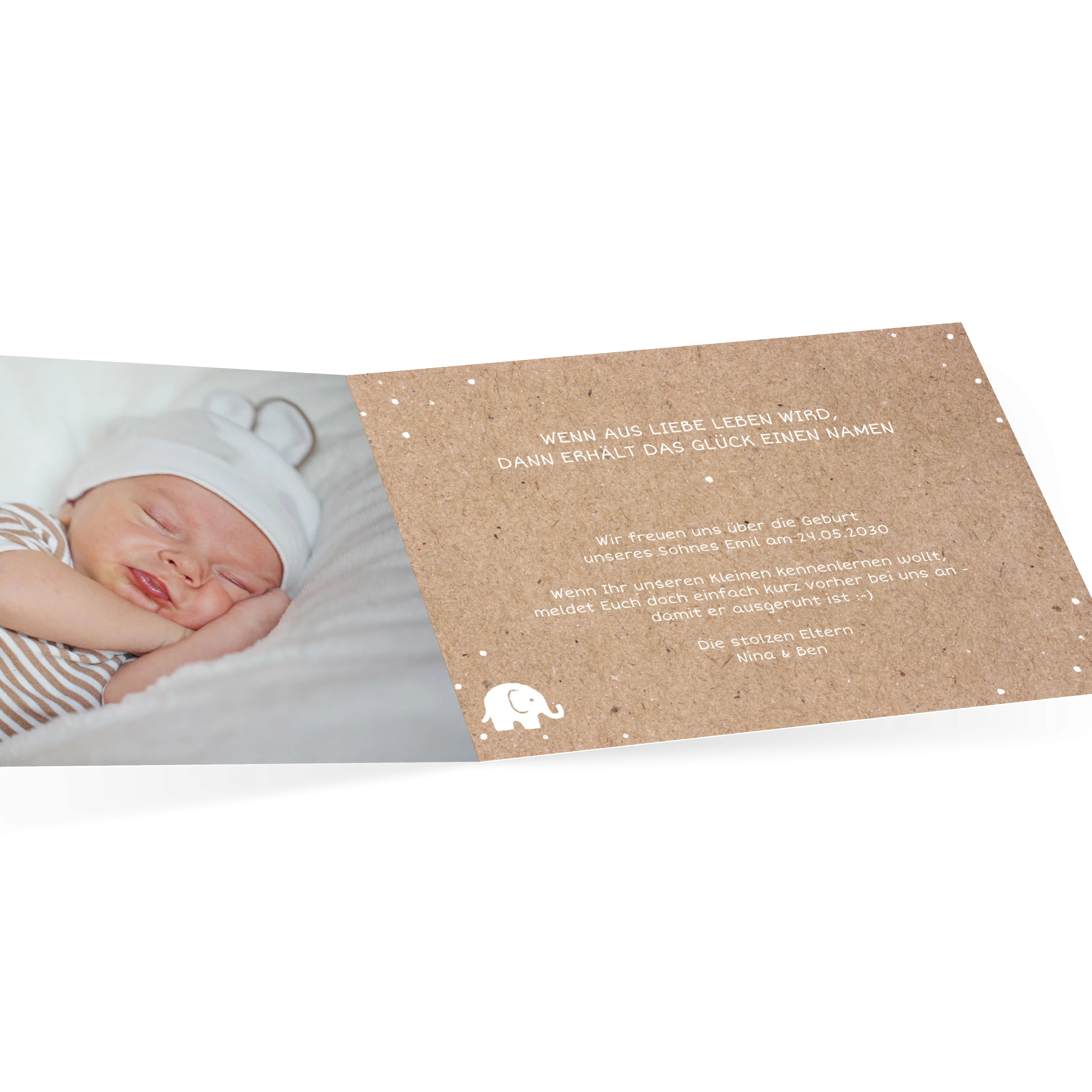 Baby Elefant Fahne Kraft