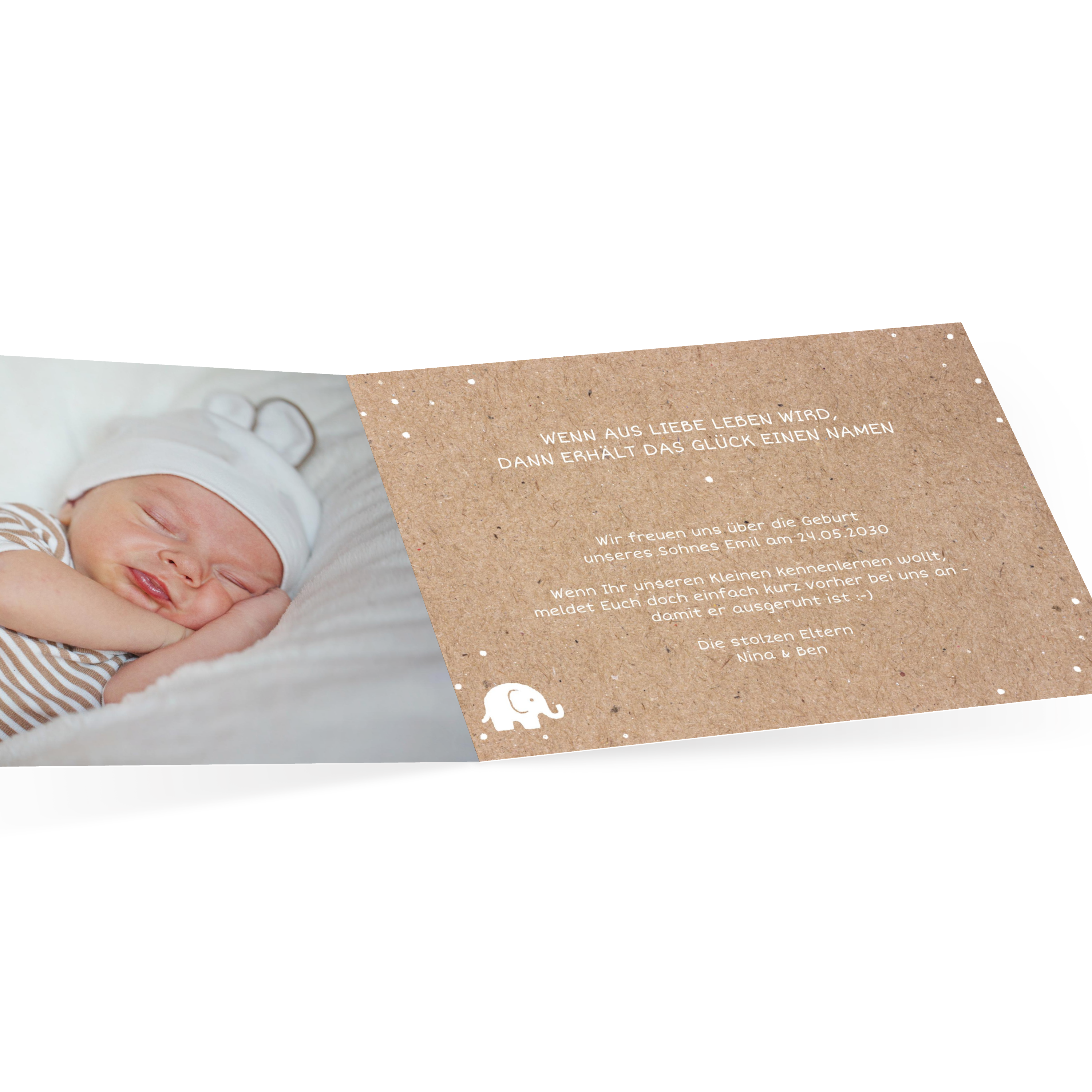 Baby Elefant Fahne Kraft
