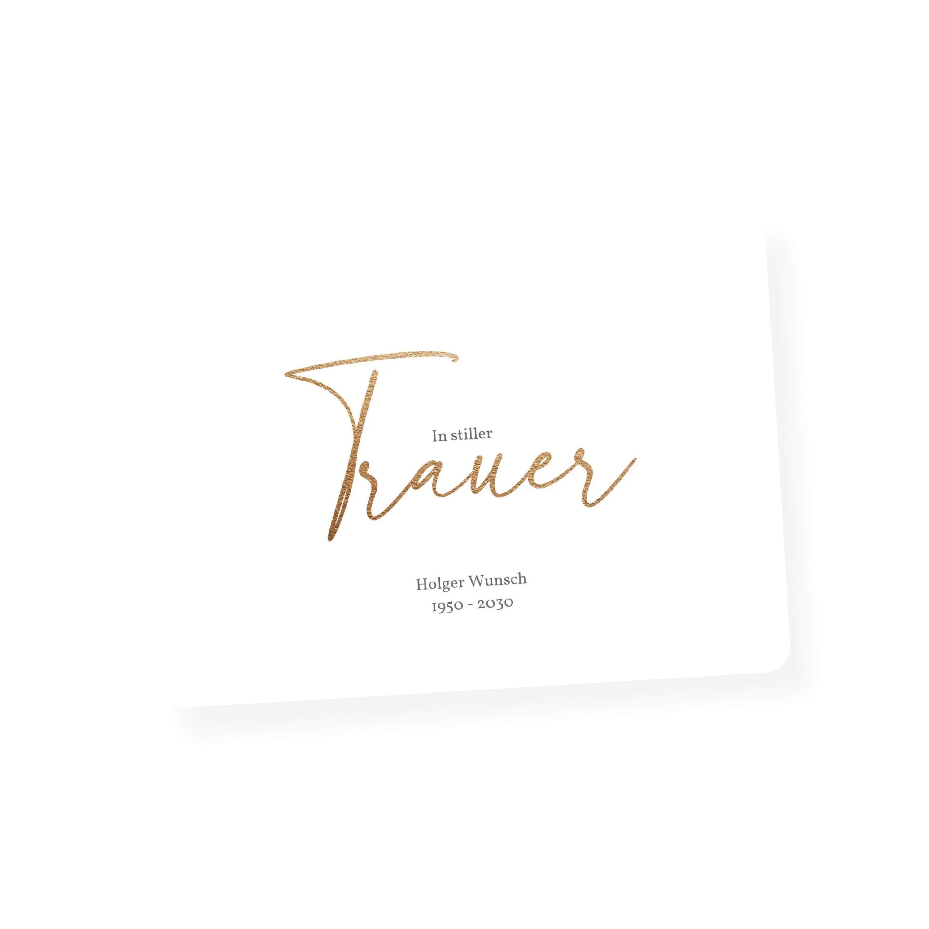 In stiller Trauer