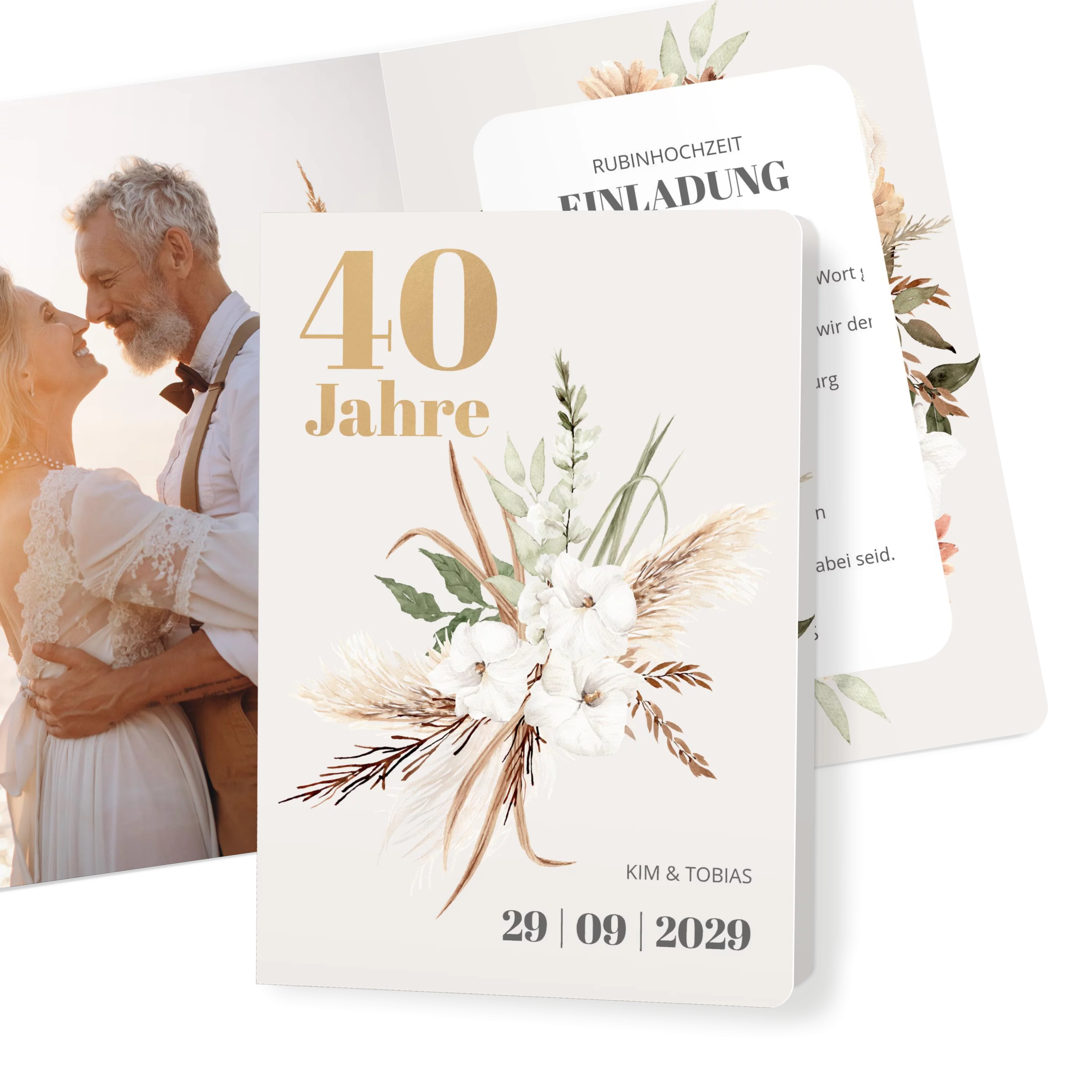 Modern Boho Rubinhochzeit
