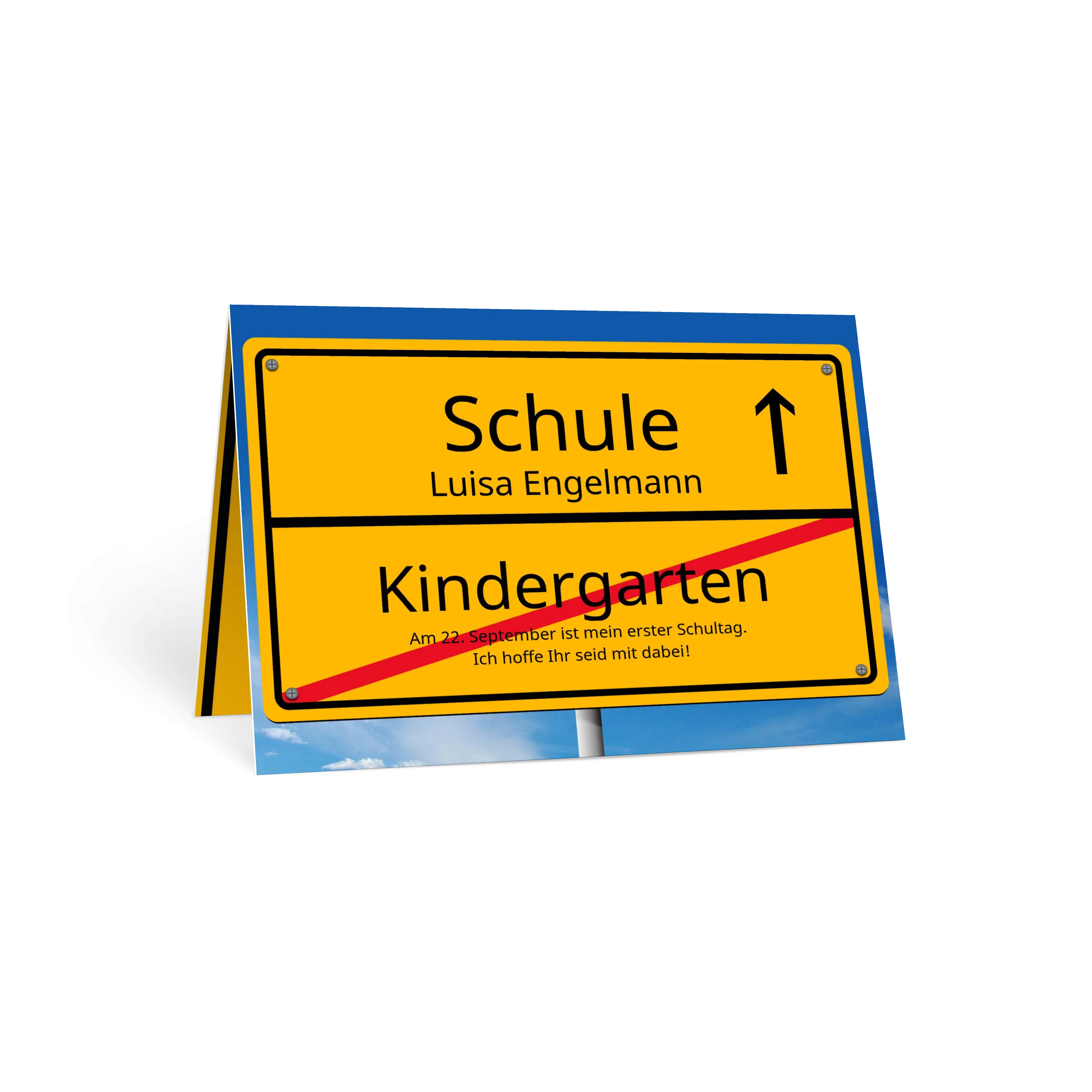 Einschulung Ortsschild