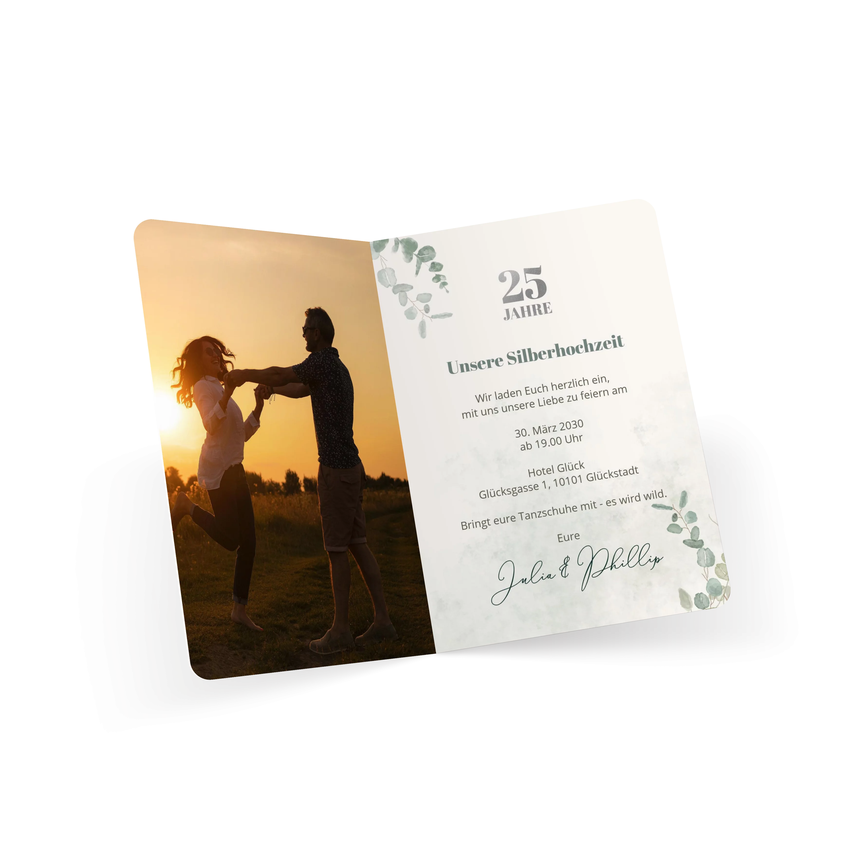 Silberhochzeit Greenery