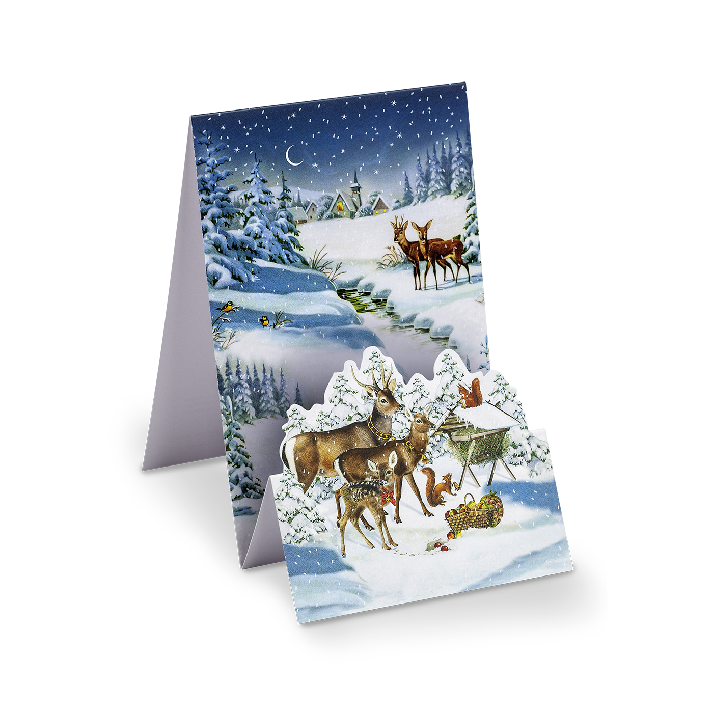 Weihnachtskarte „Weihnachten in 3D“ kaufen im UNICEF Grußkartenshop. Bild 3