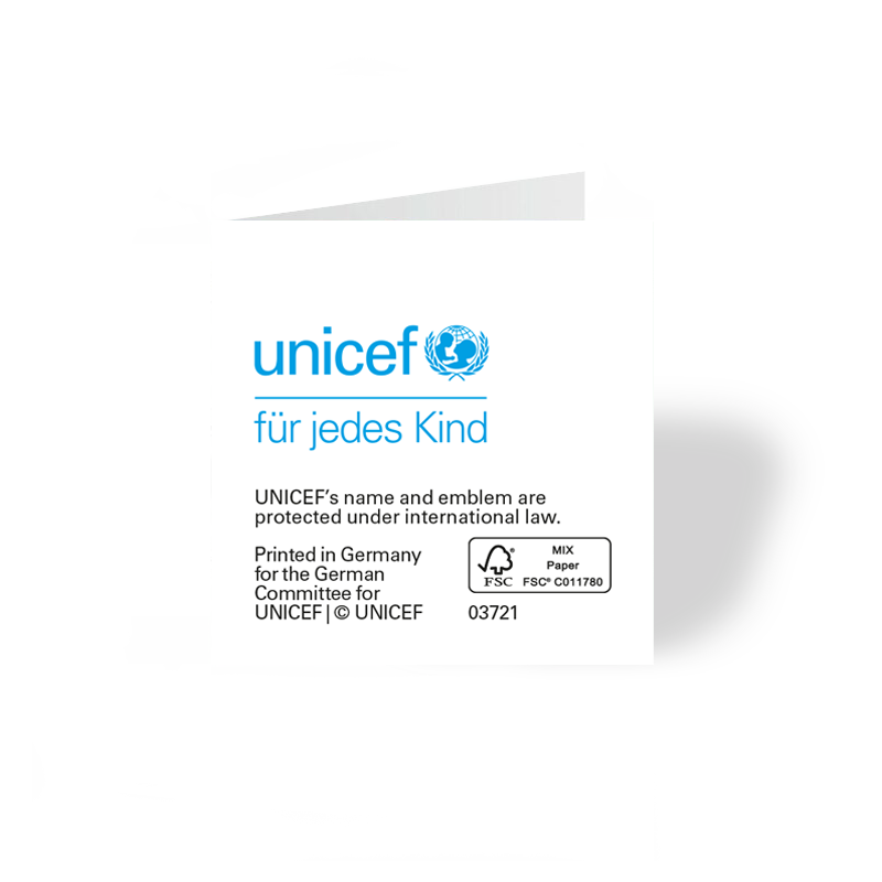 Weihnachtskarte „UNICEF-Geschenkanhänger“ kaufen im UNICEF Grußkartenshop. Bild 4