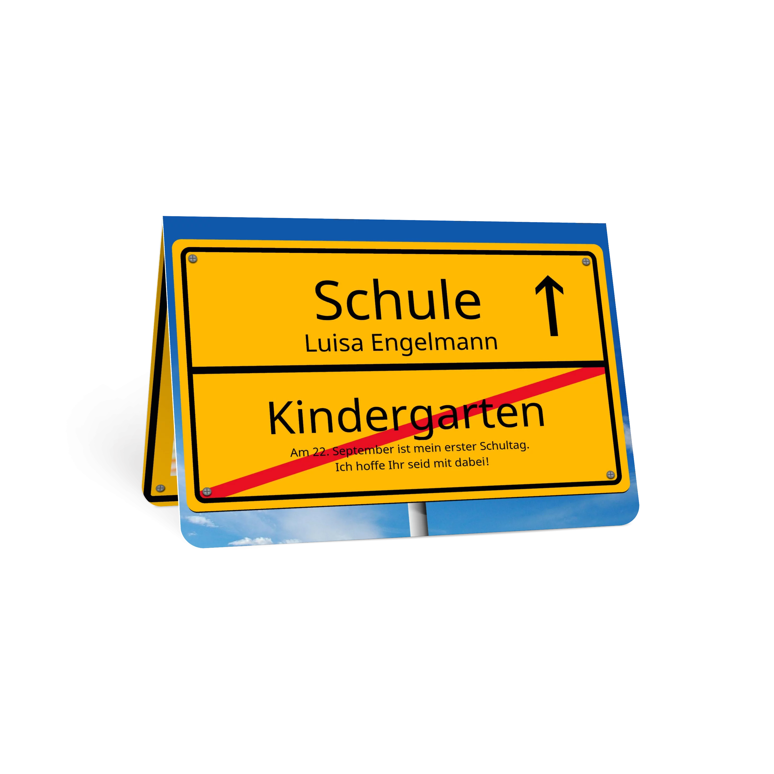 Einschulung Ortsschild