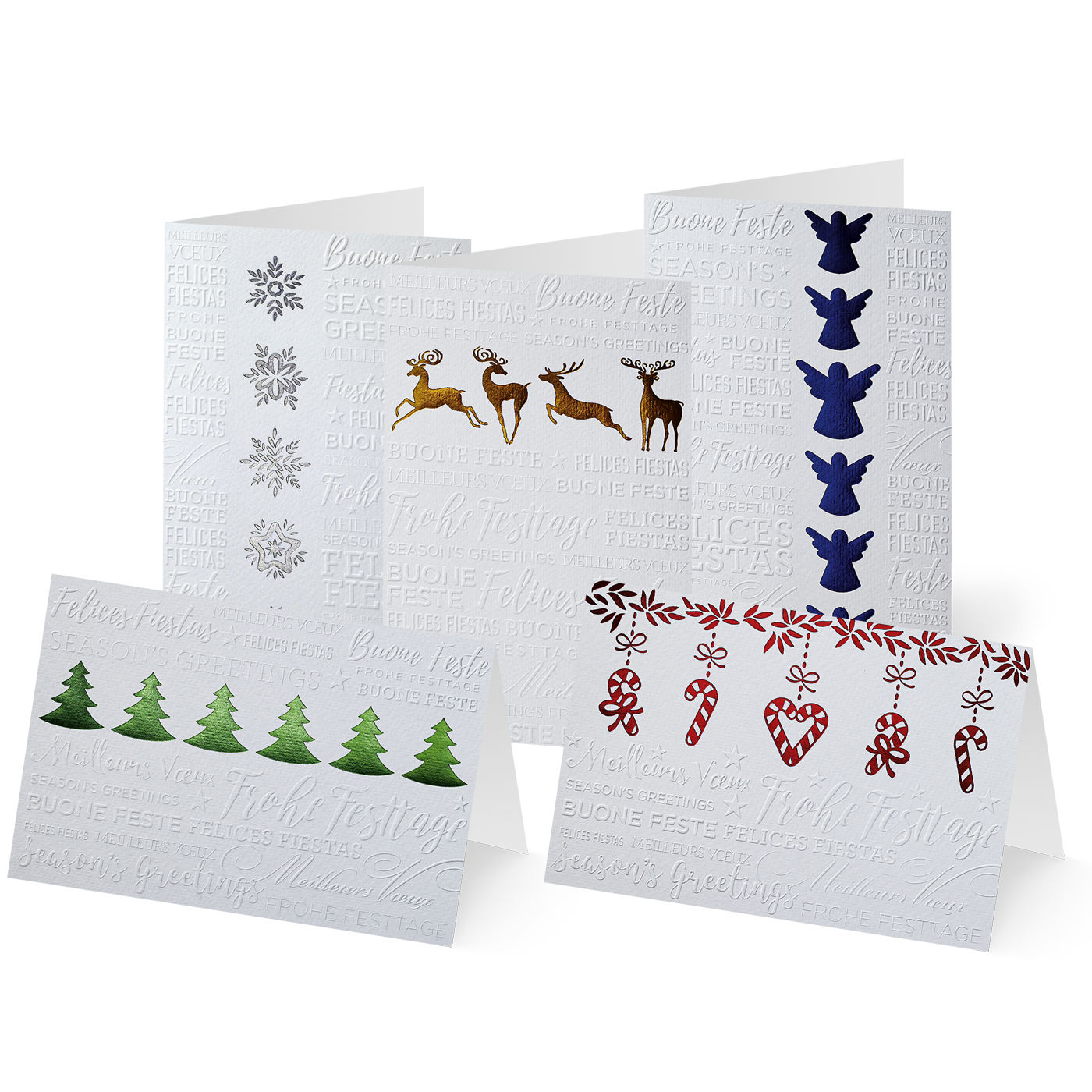 Weihnachtskarte „Typografische Weihnachtsornamente“ kaufen im UNICEF Grußkartenshop. Bild 7
