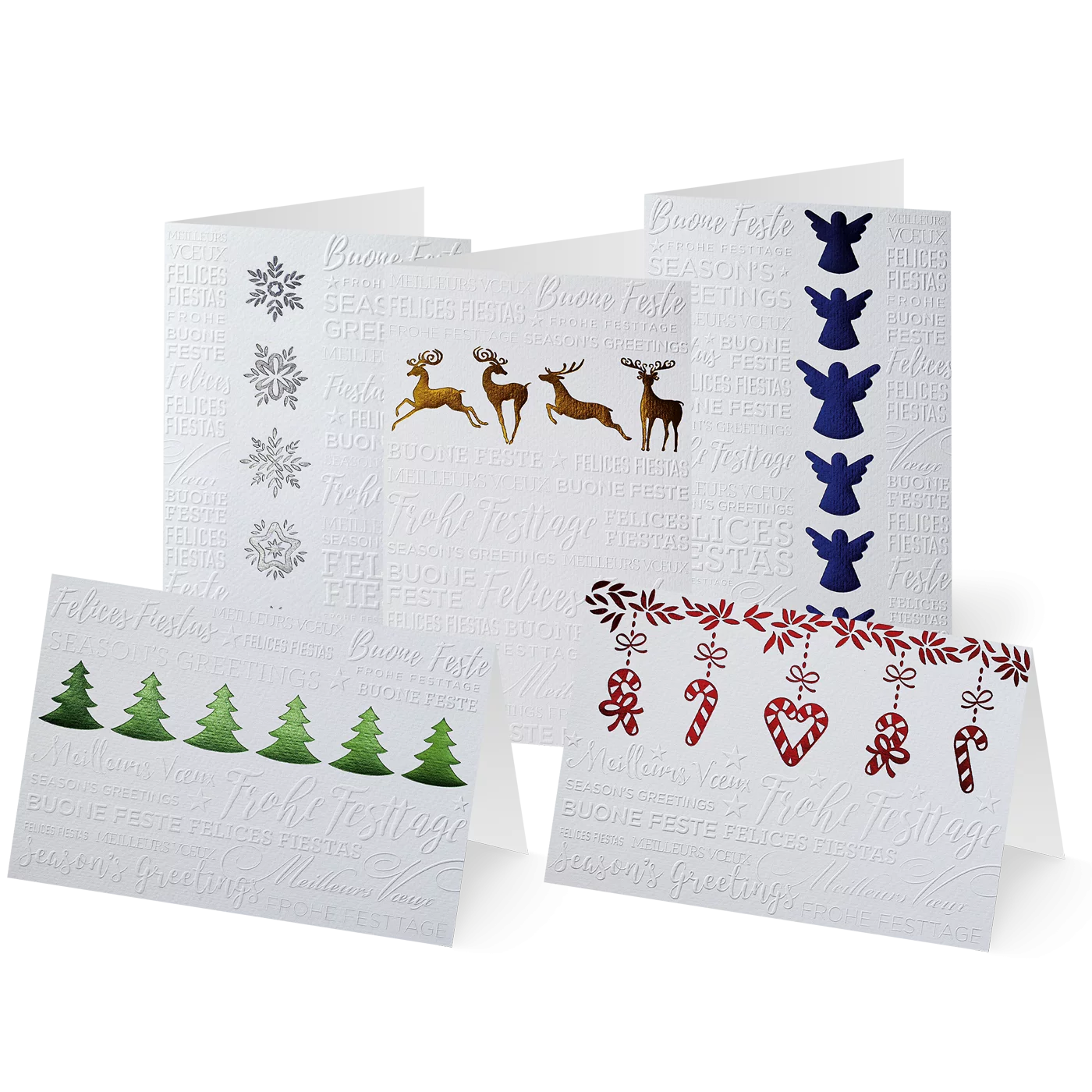 Typografische Weihnachtsornamente