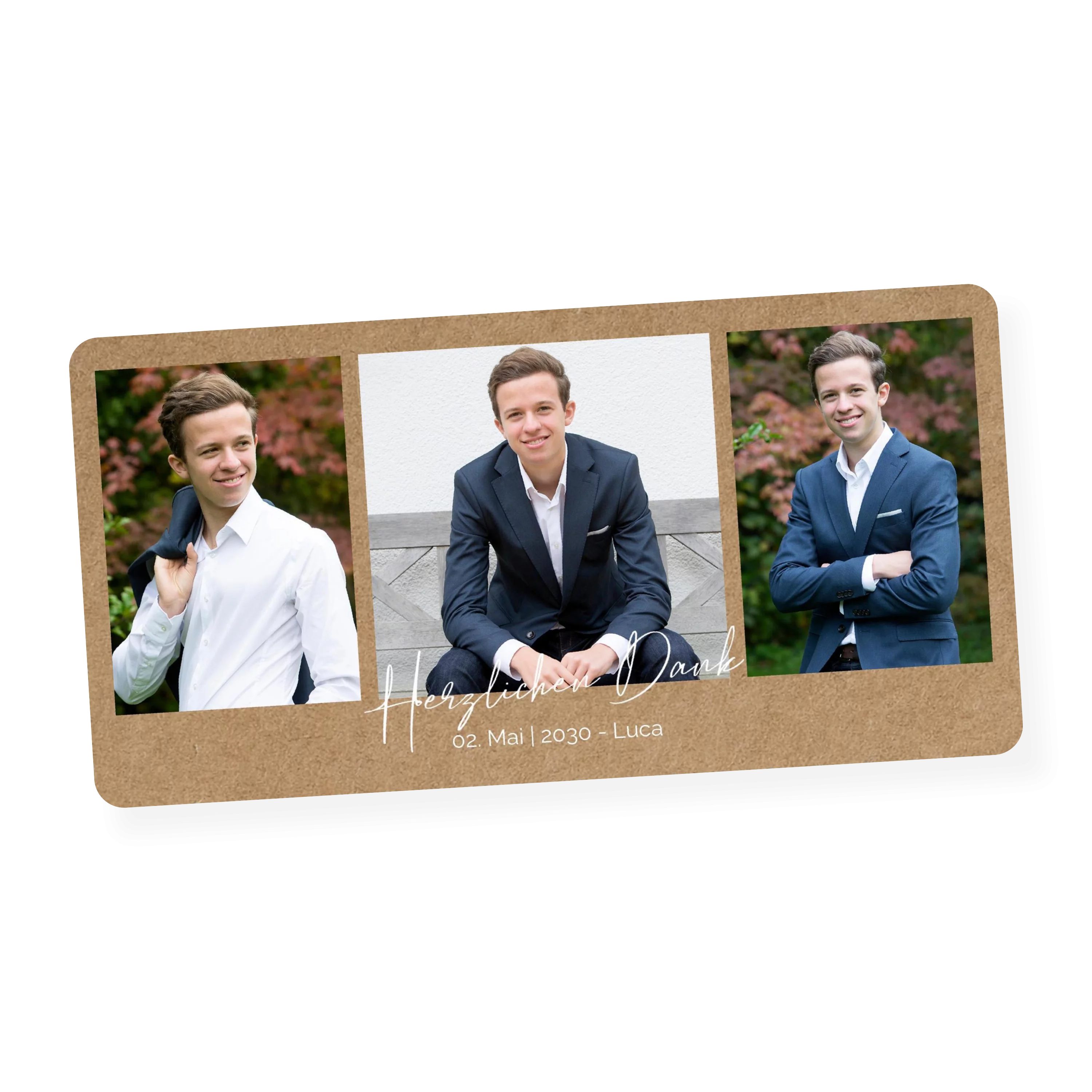 Rustikale Collage Jugendweihe
