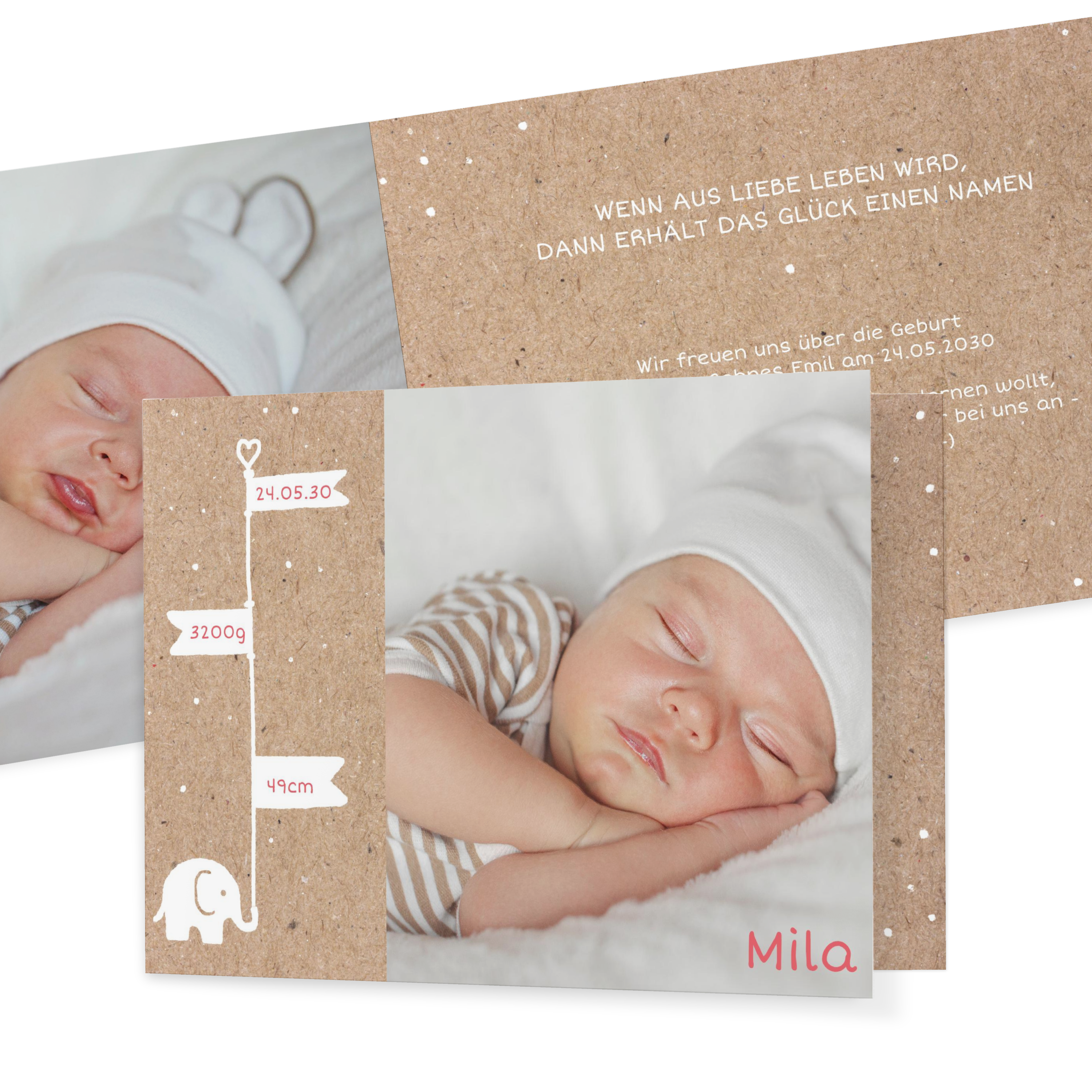 Baby Elefant Fahne Kraft