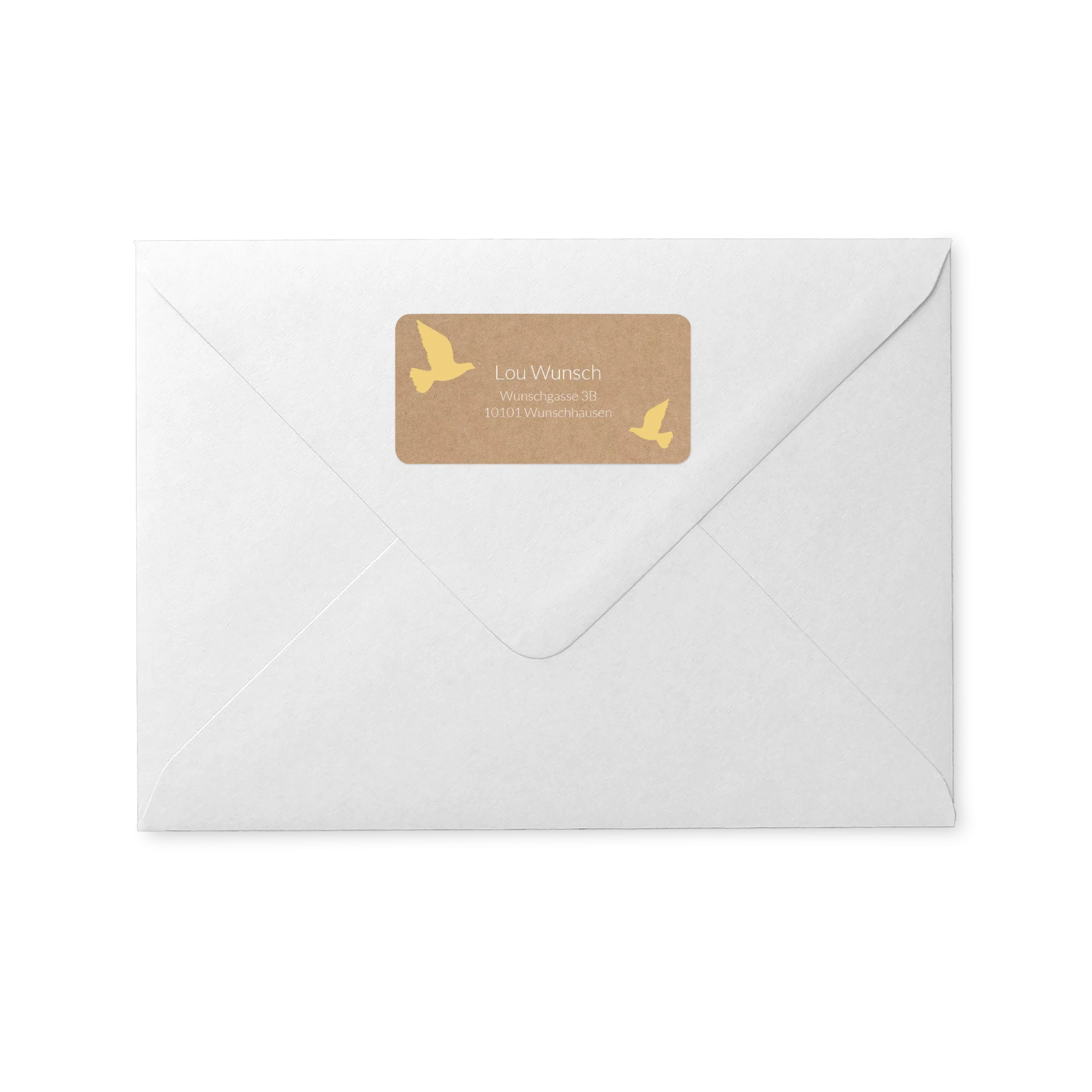 Adressaufkleber Modern Kraft