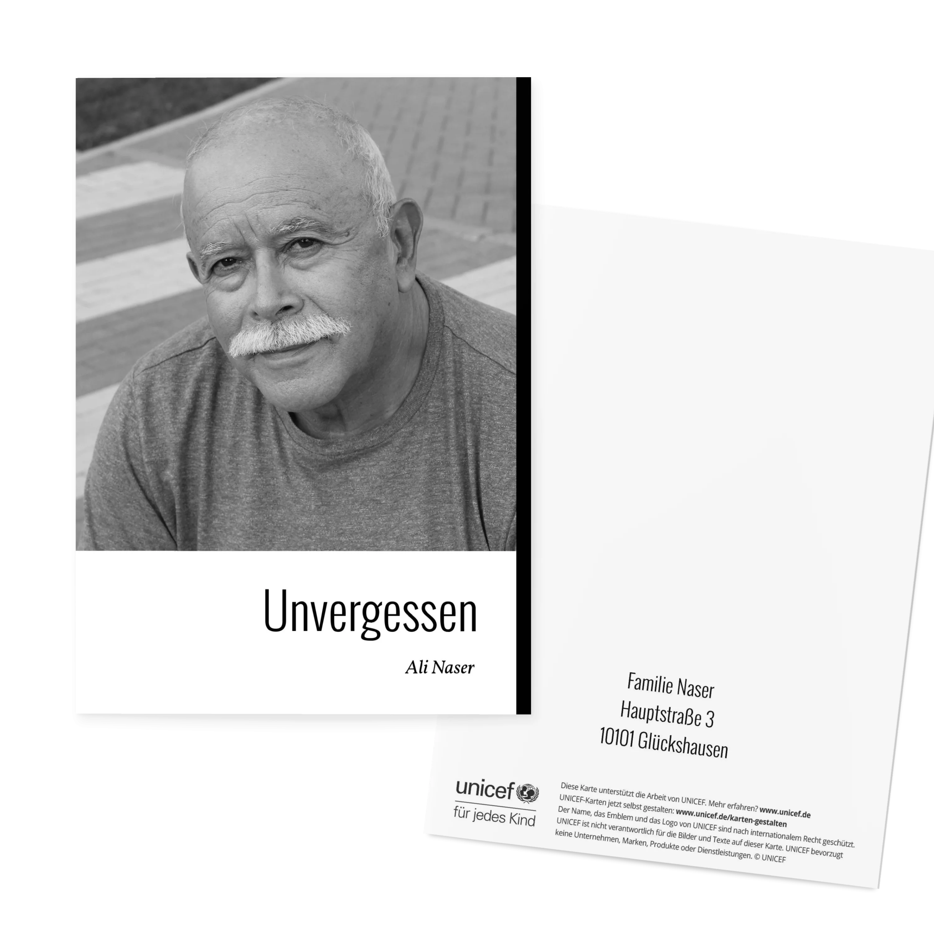 Unvergessen Sterbebild