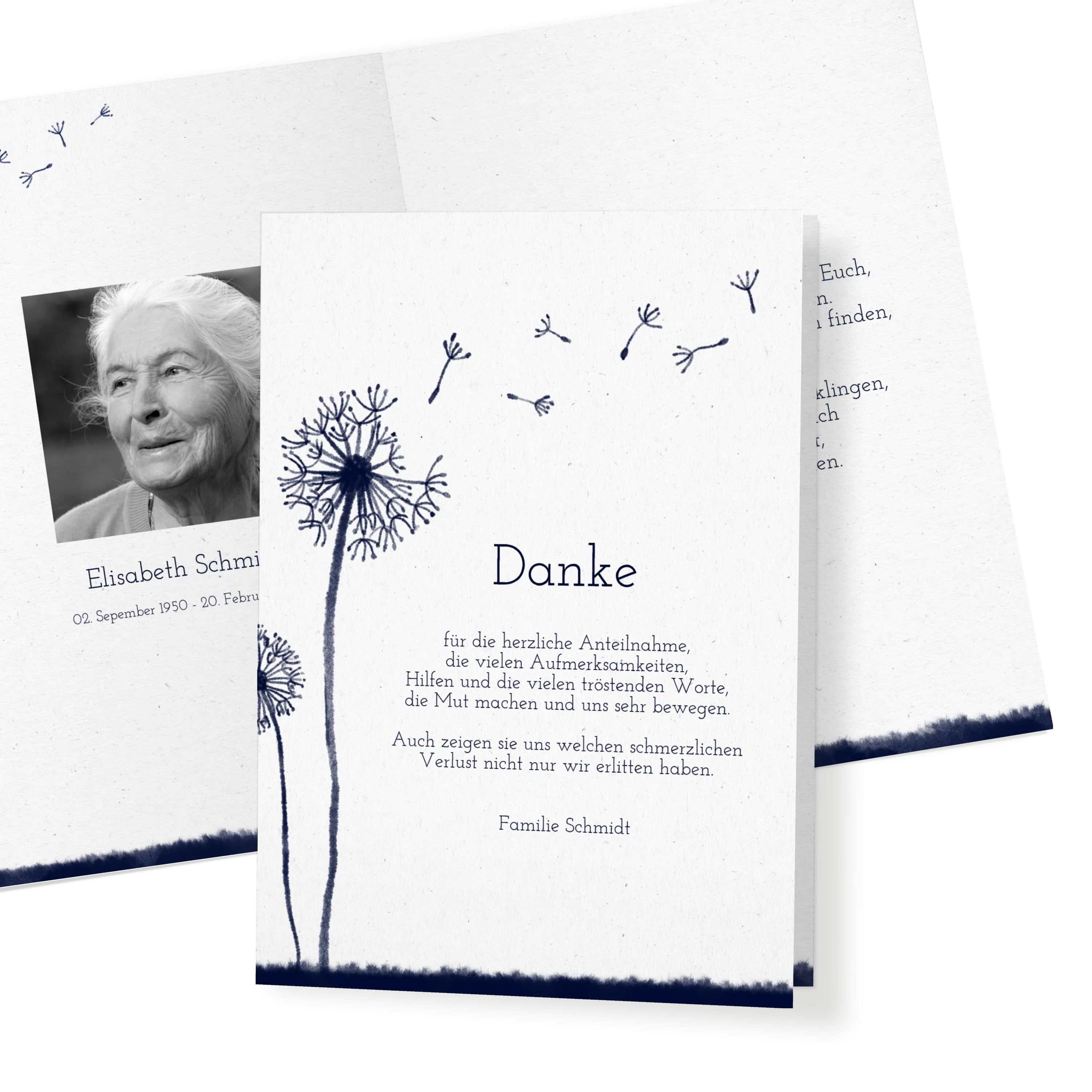 Zarte Pusteblume Danke