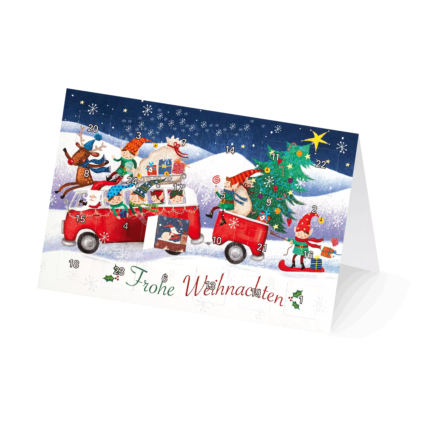 Alle Anlässe – Adventskalenderkarte Wichtel
