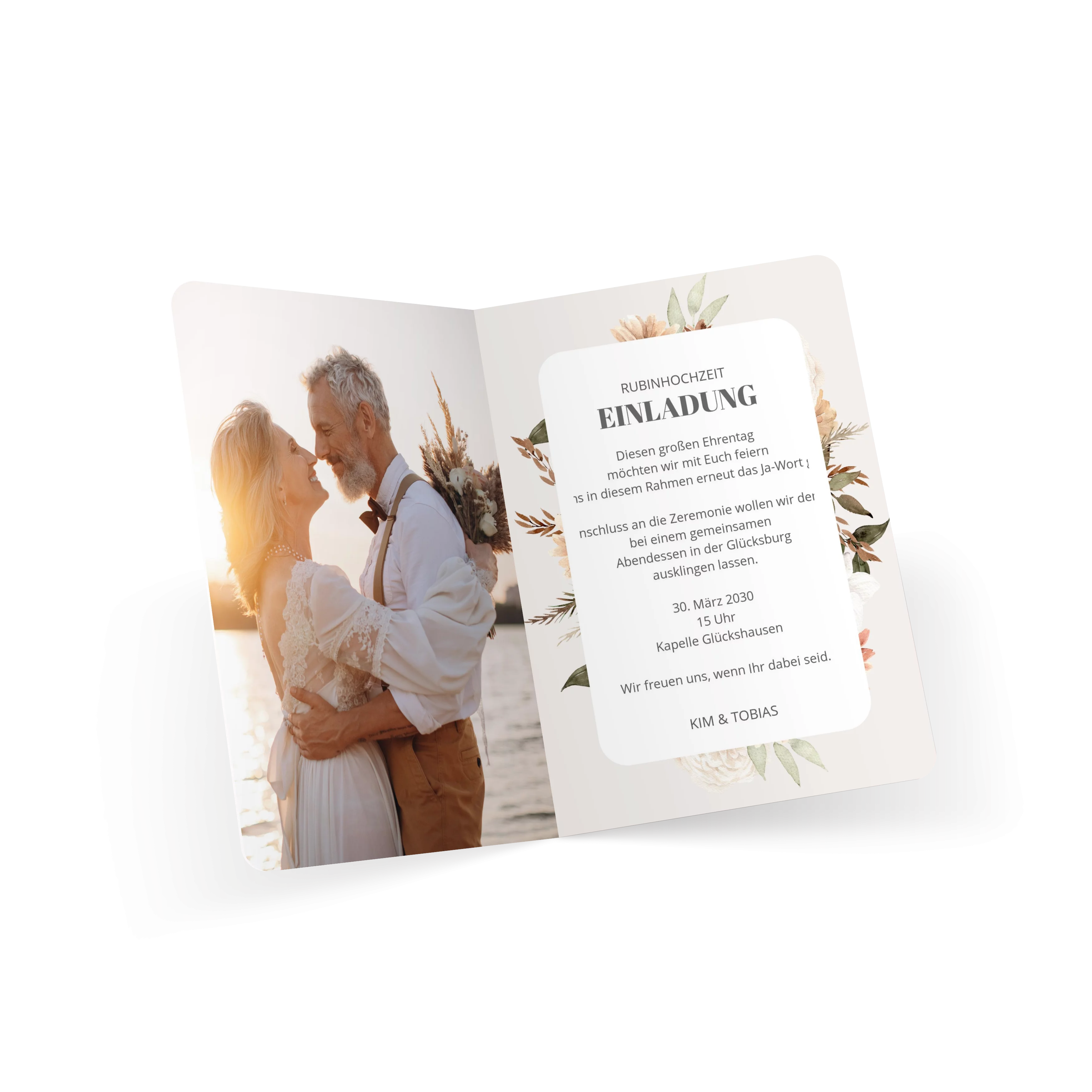 Modern Boho Rubinhochzeit