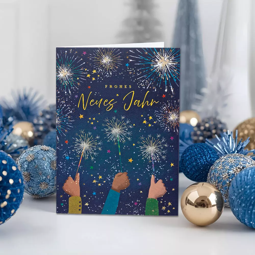 Neujahrskarte Neujahrsfunkeln