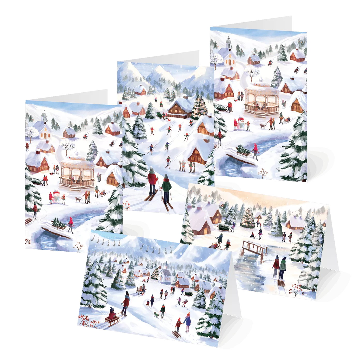 Weihnachtskarten – Schneeidylle