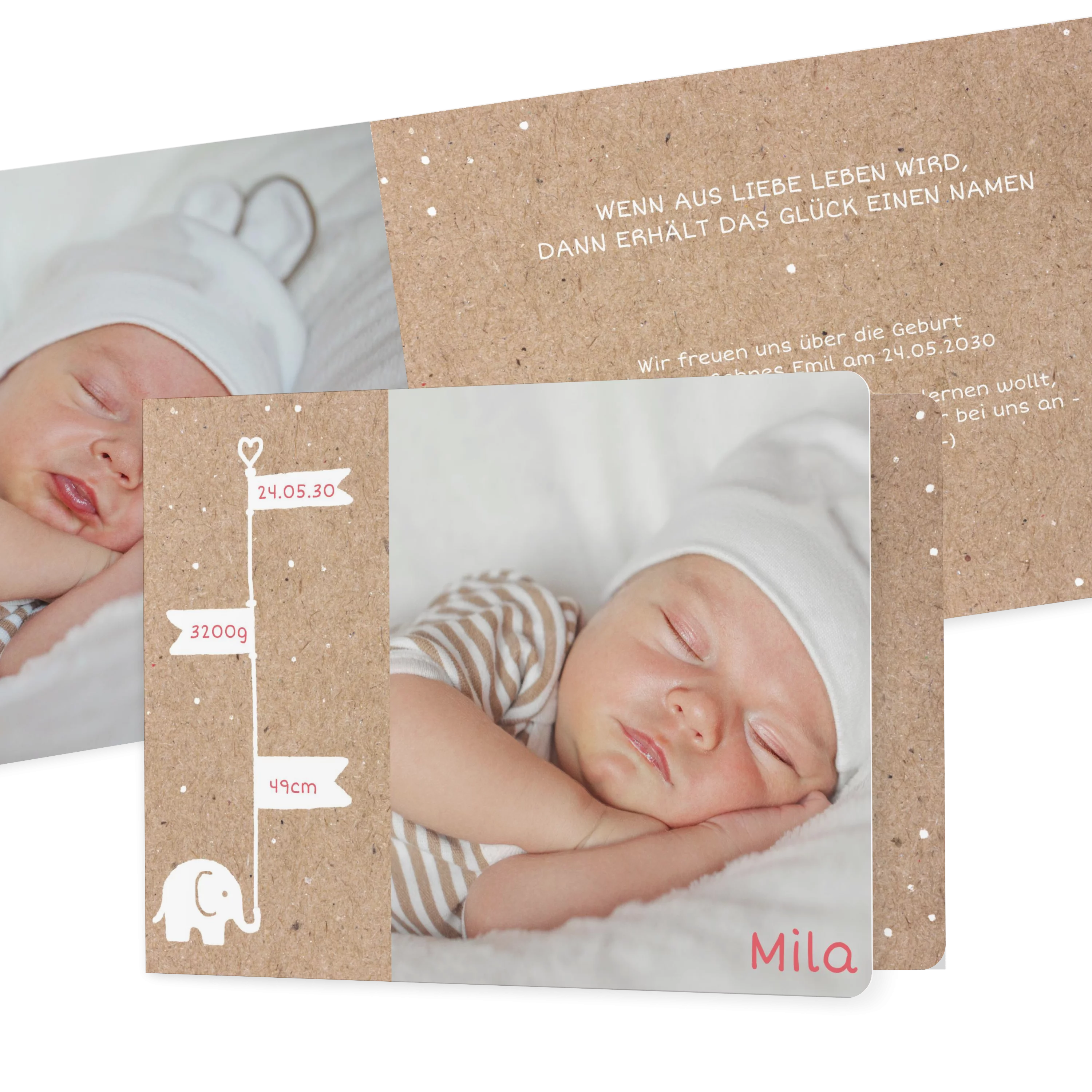 Baby Elefant Fahne Kraft