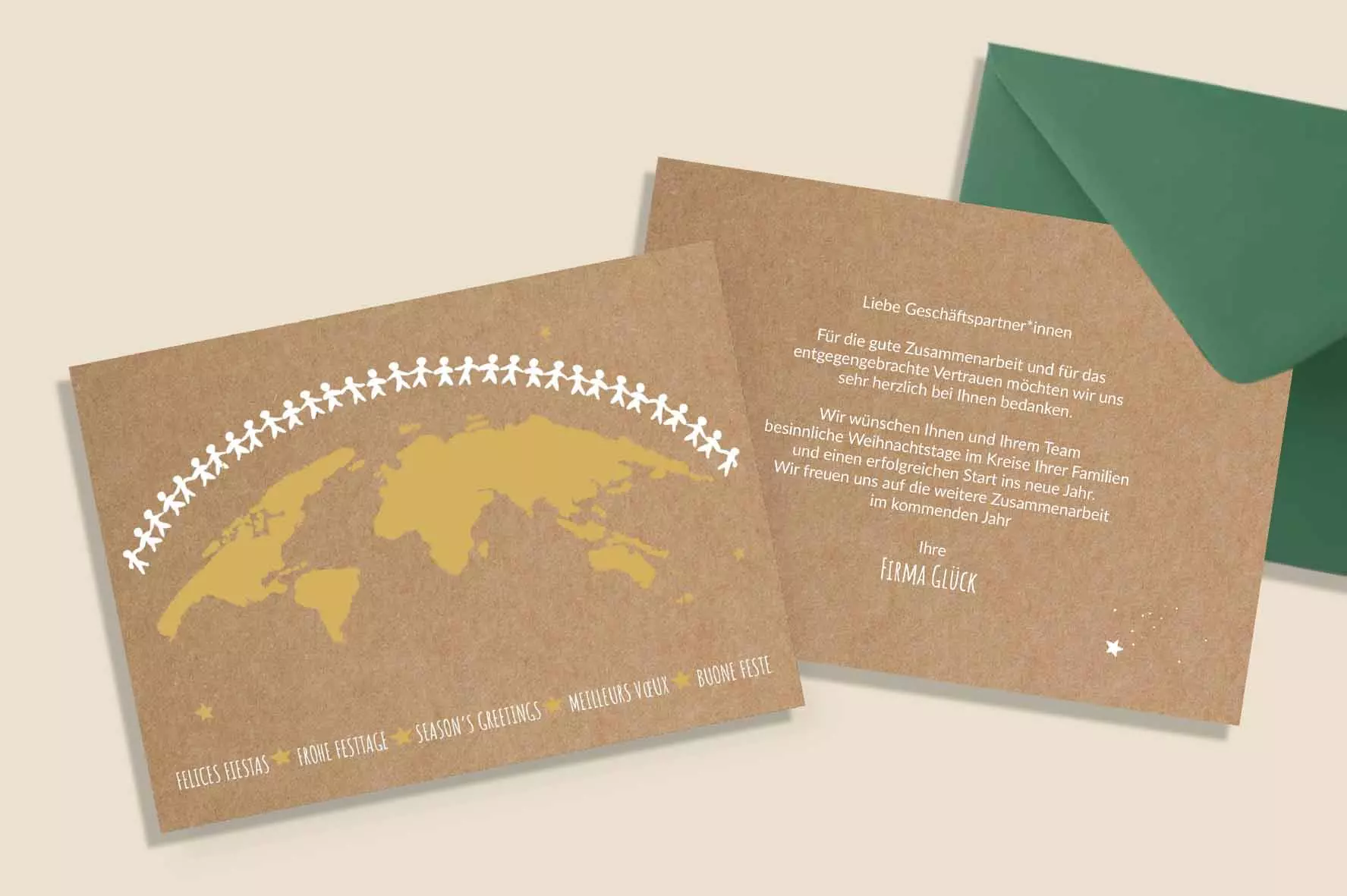 Geschäftliche Weihnachtskarten gestalten