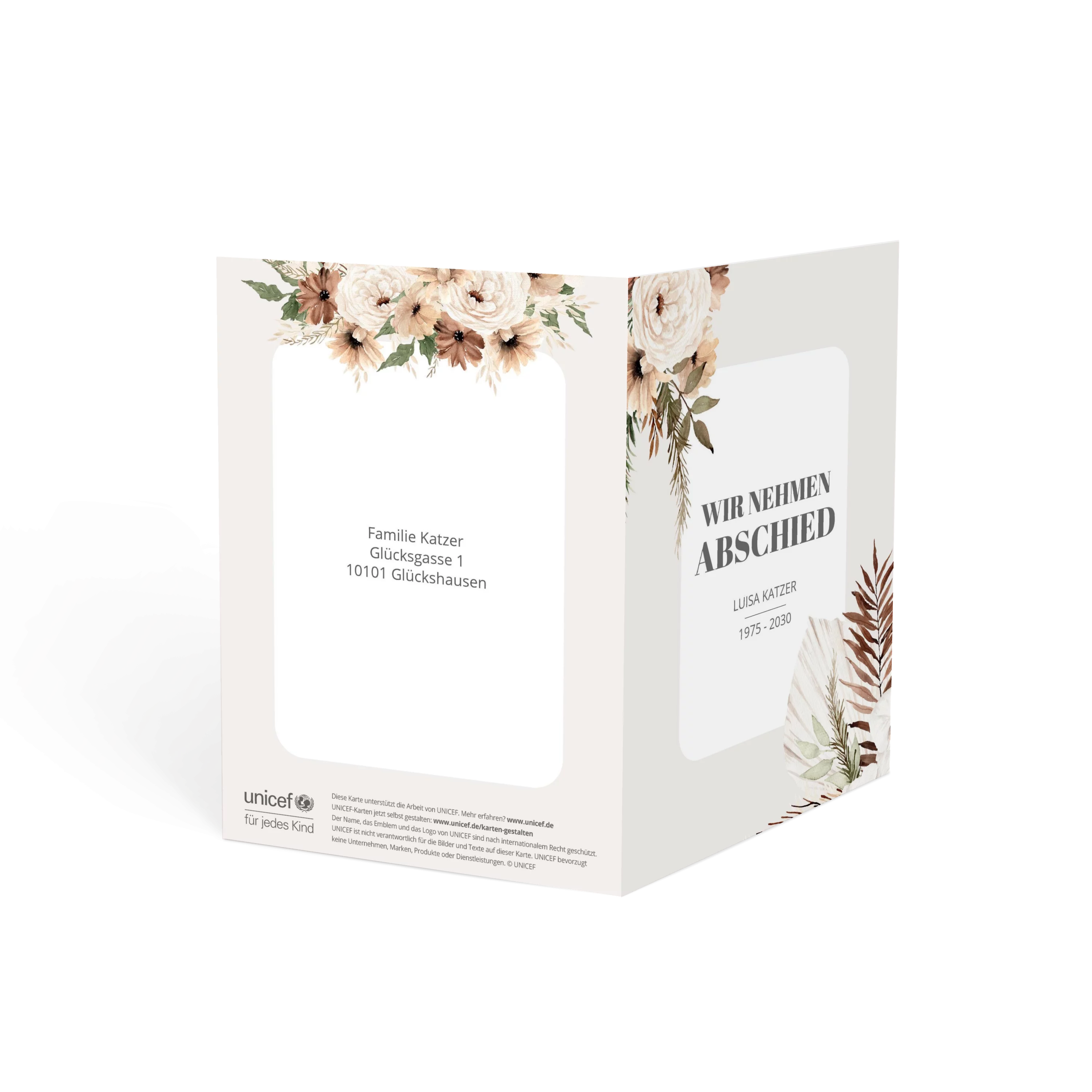 Herbarium Danke Sterbebild