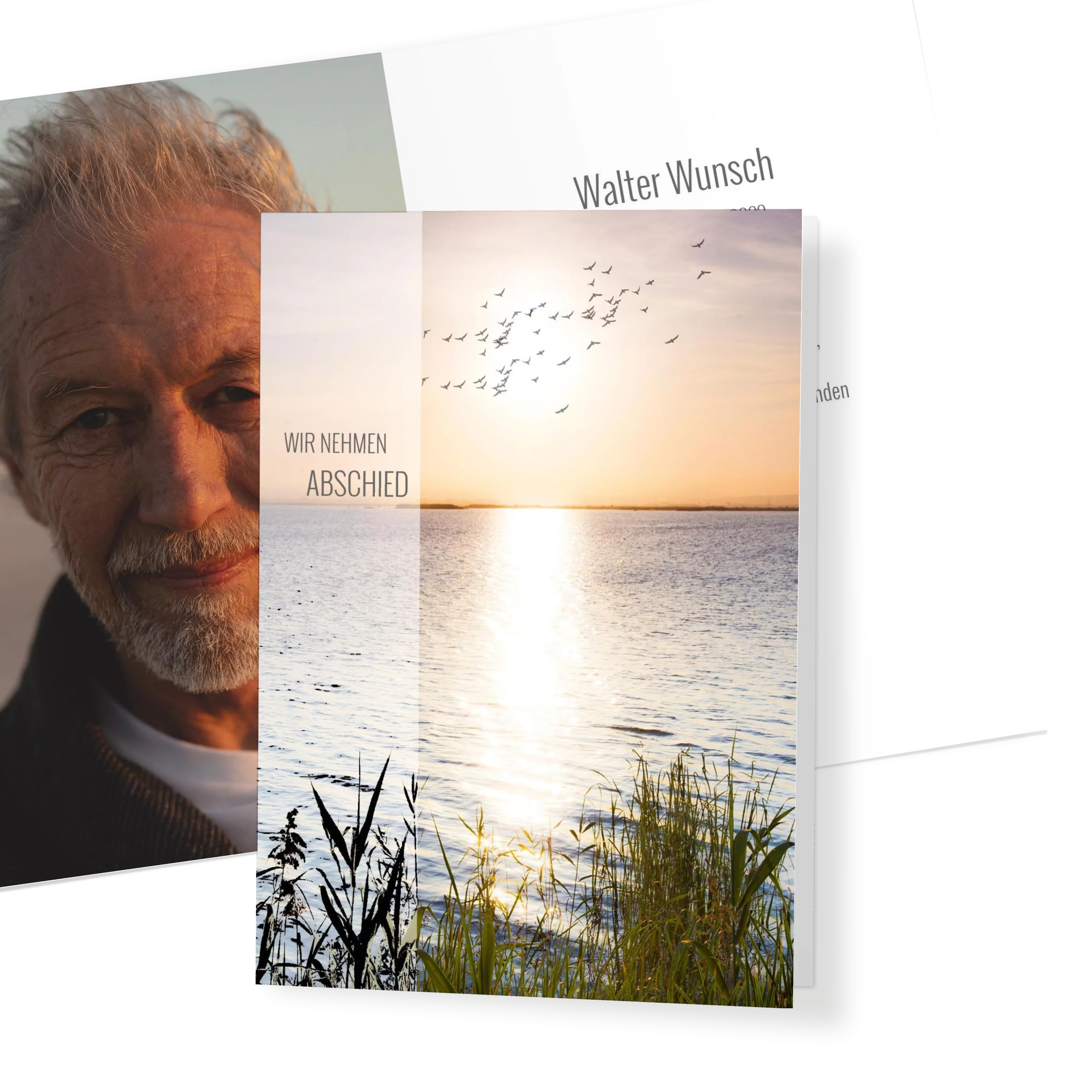 Abendsonne Am See Sterbebild