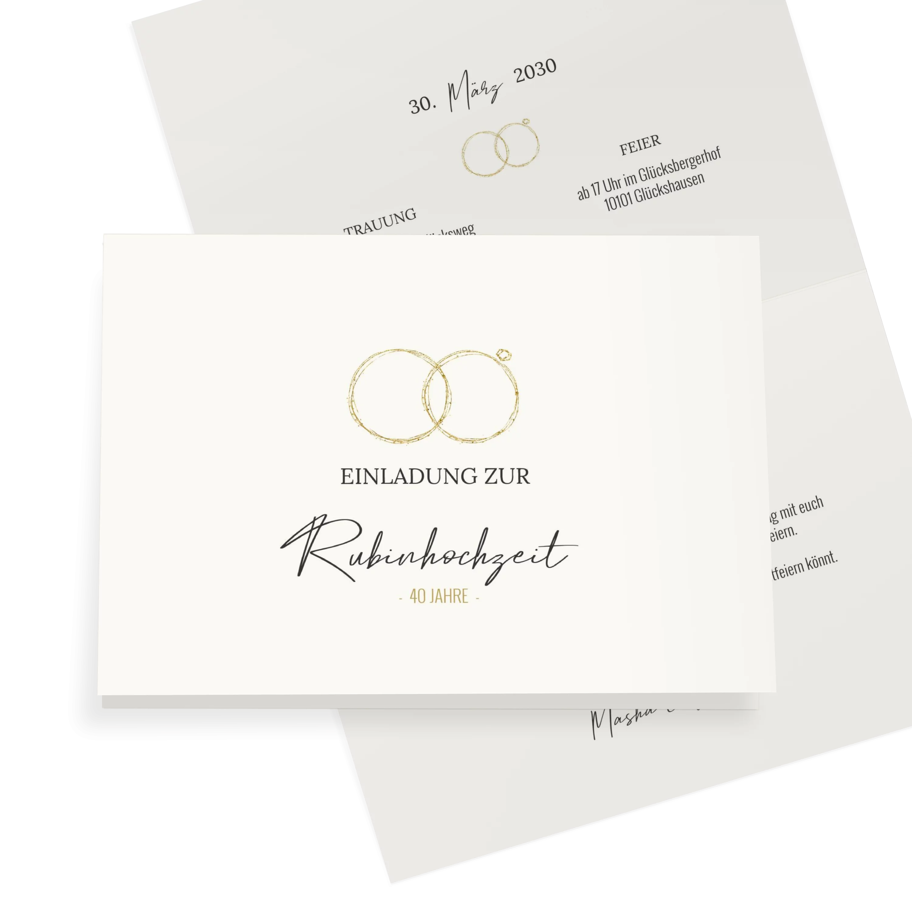 Ringe Rubinhochzeit