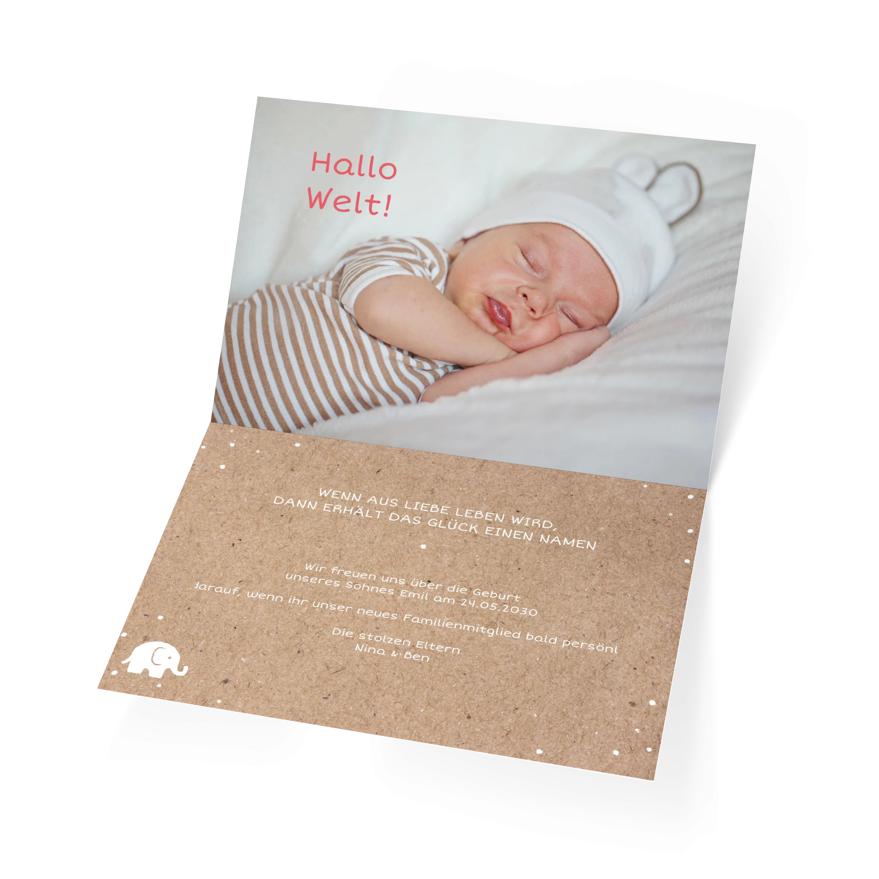 Baby Elefant Fahne Kraft