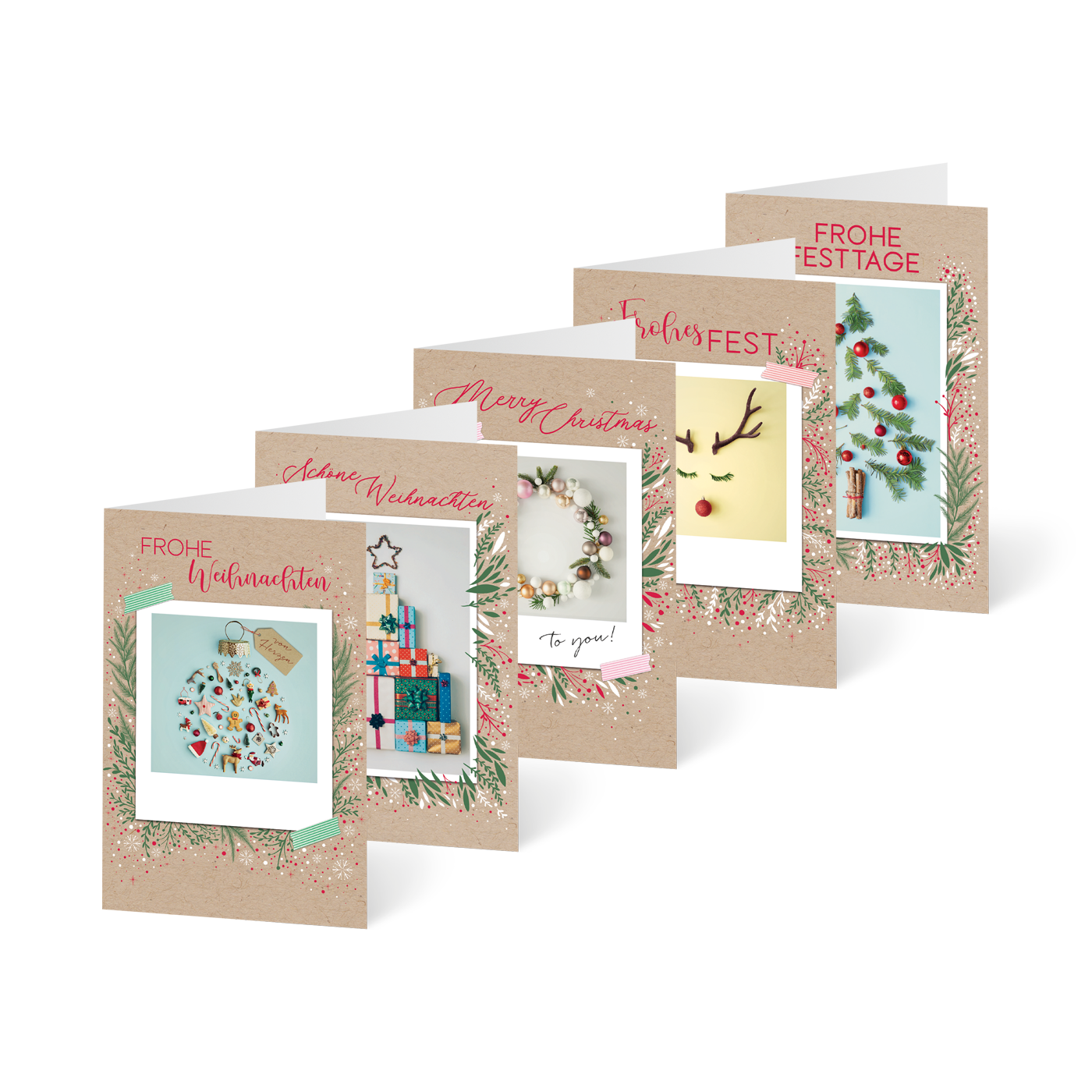 Weihnachtskarte „Moderne Weihnachtspolaroids“ kaufen im UNICEF Grußkartenshop. Bild 6