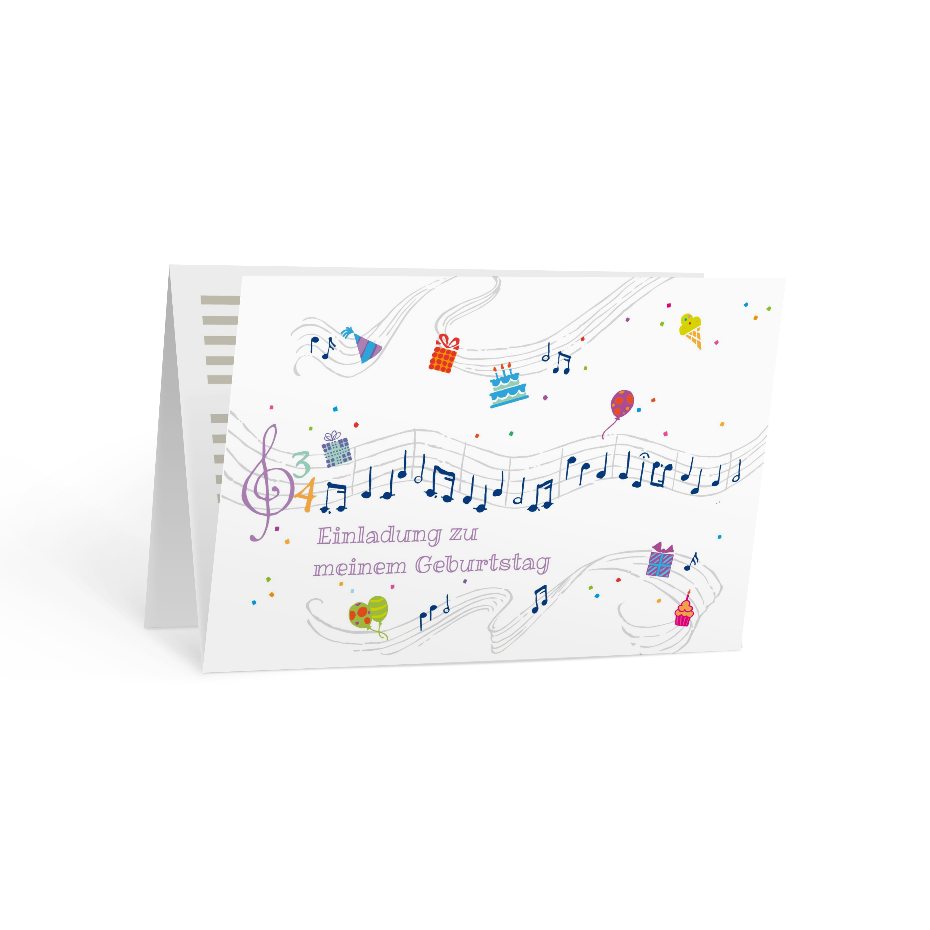 Grußkarte „Musikalische Einladung“ selbst gestalten im UNICEF Grußkartenshop. Bild 1