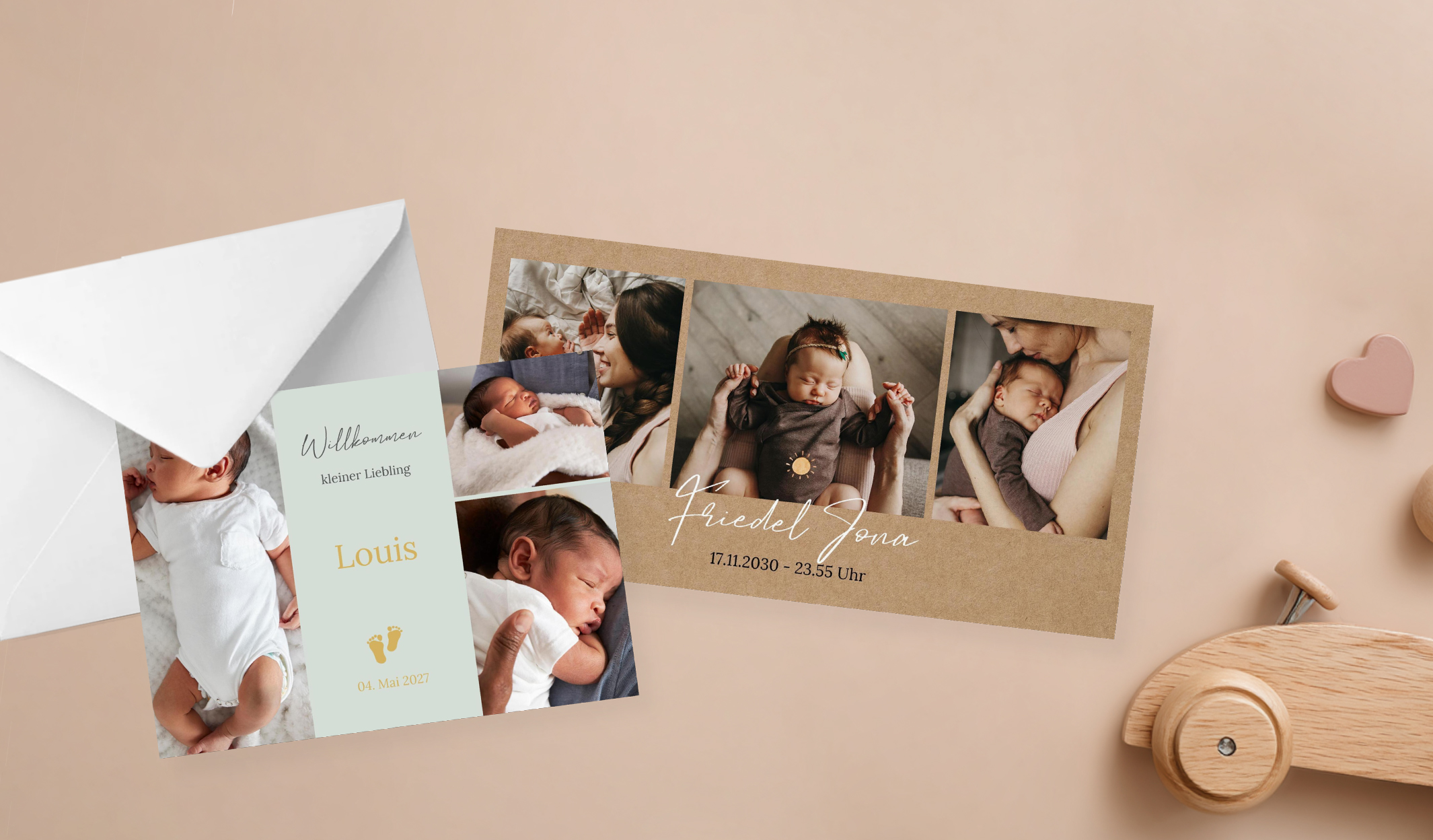 Geburts- und Babykarten gestalten